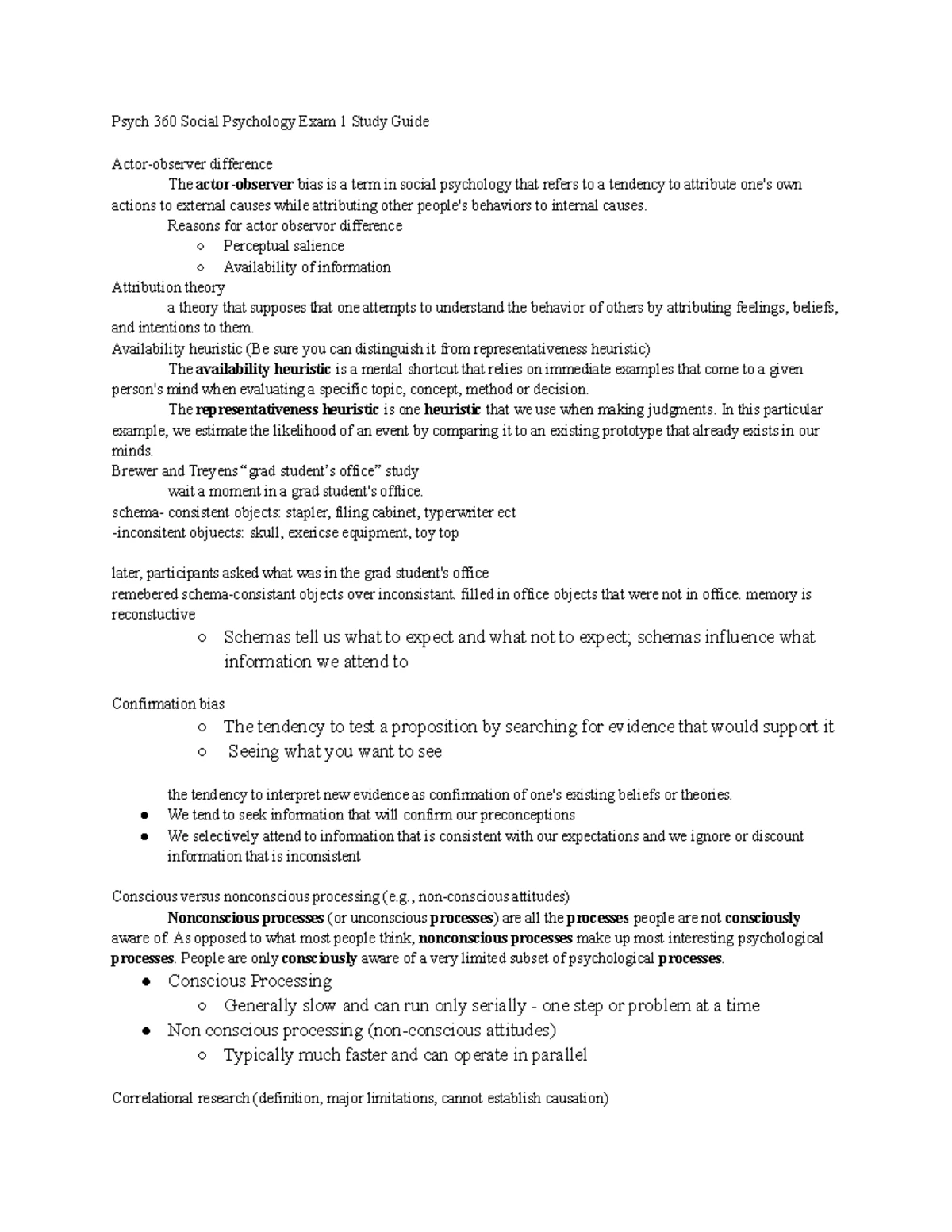 Social Psych Exam 2 - Exam 2 Study Guide - Warning: TT: more functions ...