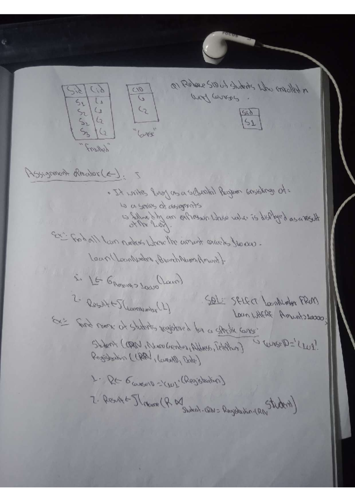 Relational Algebra Concepts and SQL Queries for L1 S1 S2 S3 - Studocu