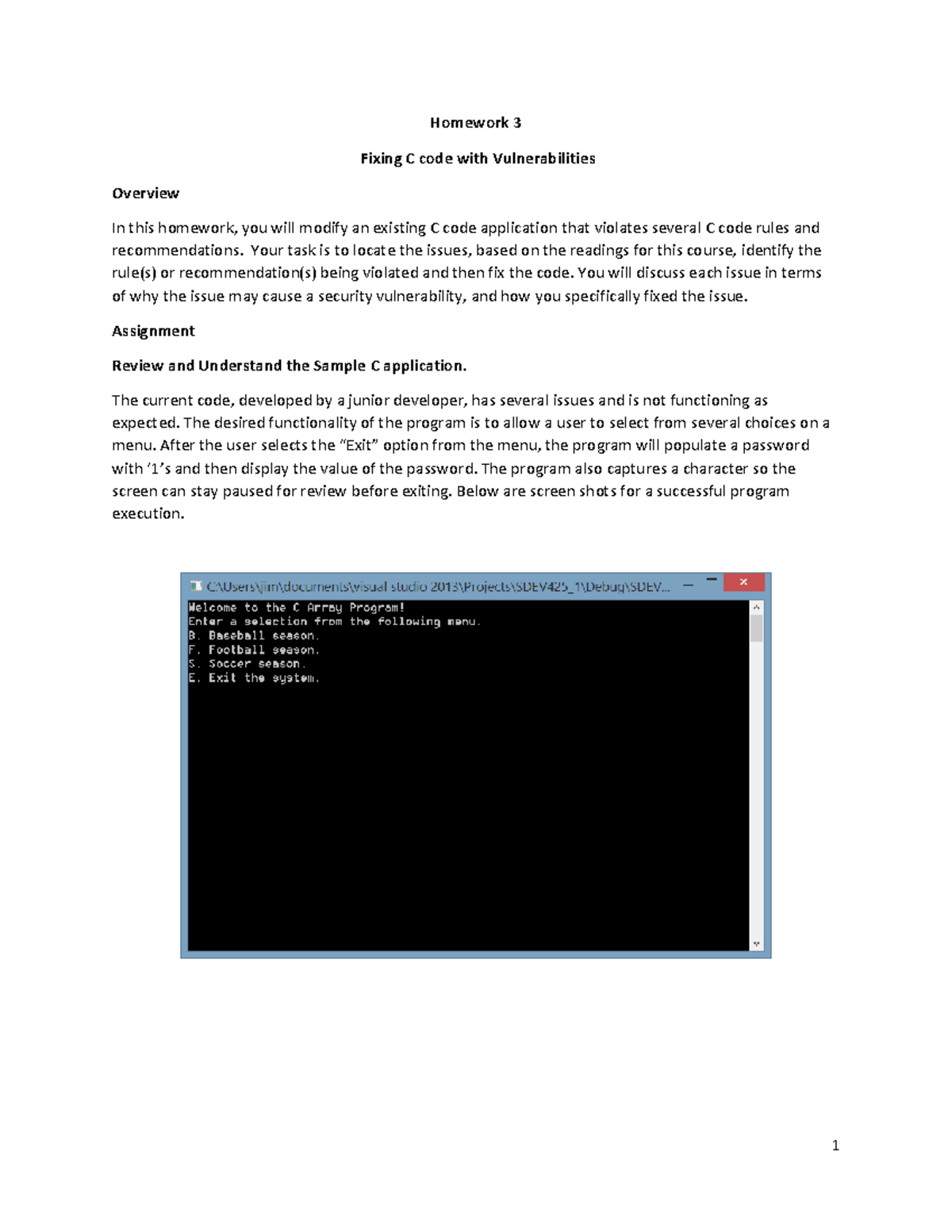 Homework 3 - Fixing C Code Vulnerabilities & Security Issues - Studocu
