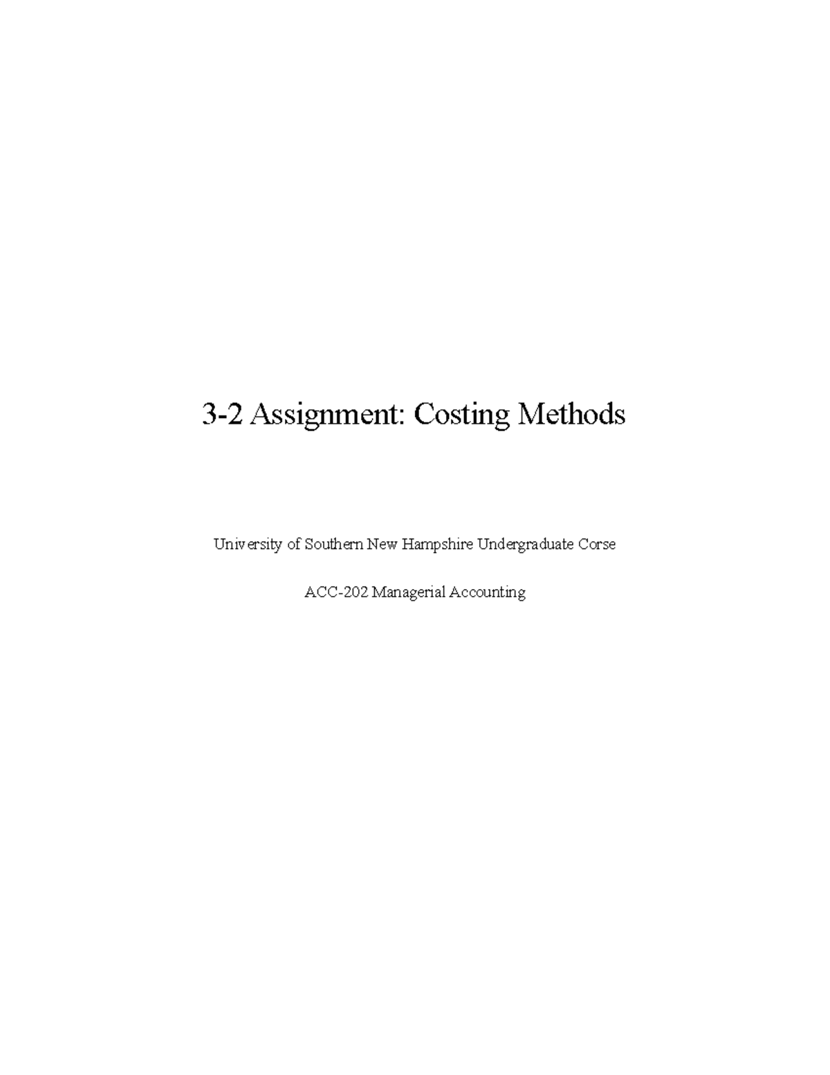 Managerial Accounting 1: Costing Methods Analysis for Able Metal - Studocu
