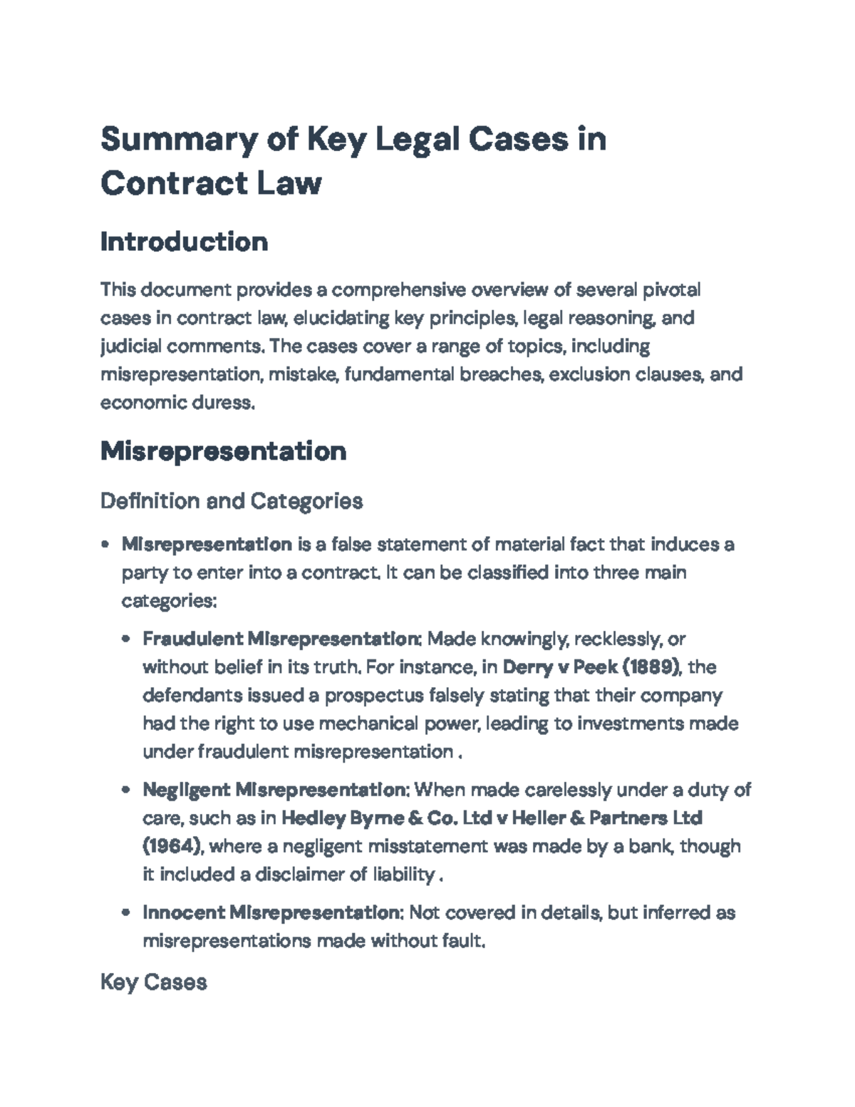 Key Legal Cases in Contract Law: Principles & Judicial Insights ...