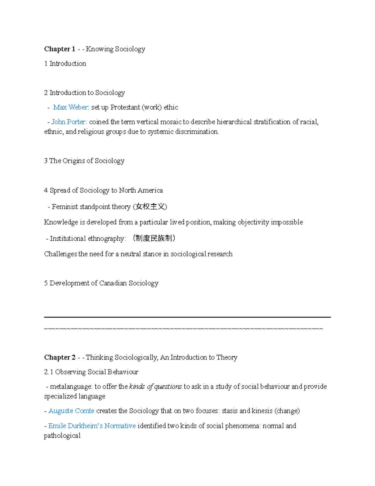 Sociology 101: Lecture Notes on Key Concepts and Theories - Studocu