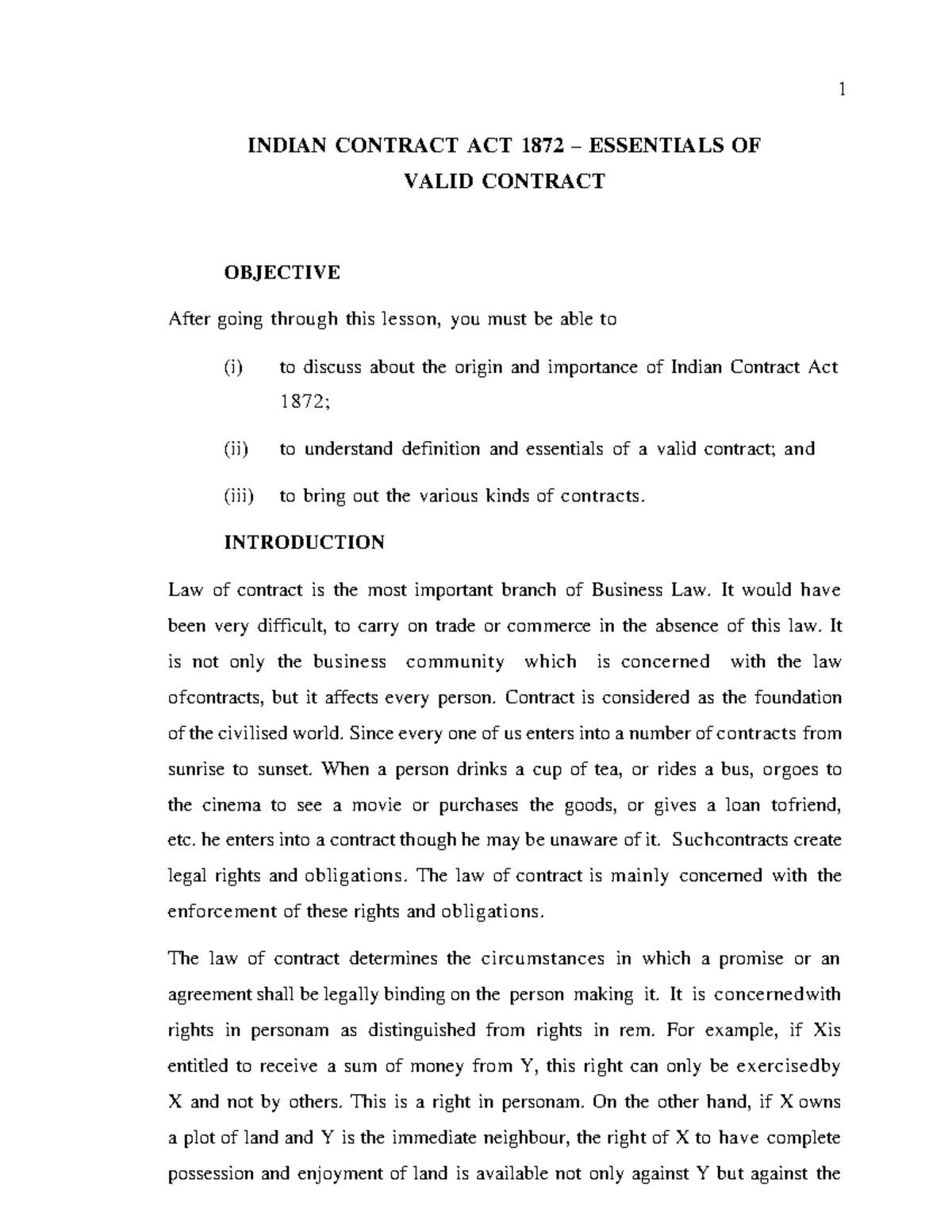 Indian Contract Act 1872: Essentials of a Valid Contract Explained ...
