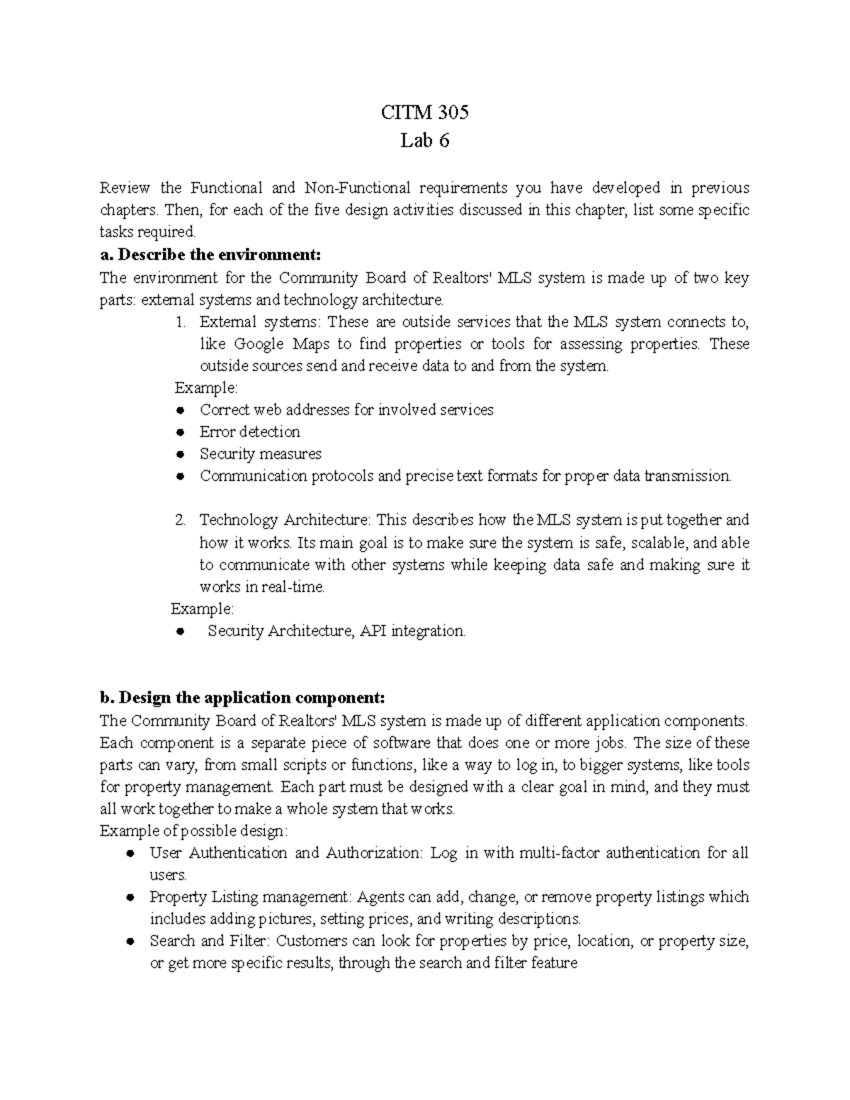 Lab 6 - Weekly assignment, Lab 6( ITM 305/ CITM305) - CITM 305 Lab 6 ...