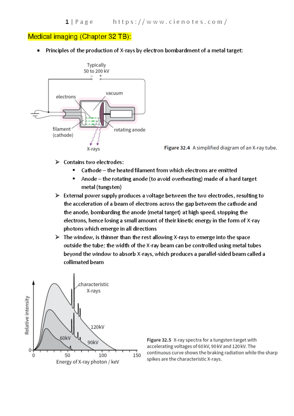 Medical Imaging Principles in Physics - Chapter 32 TB Insights - Studocu