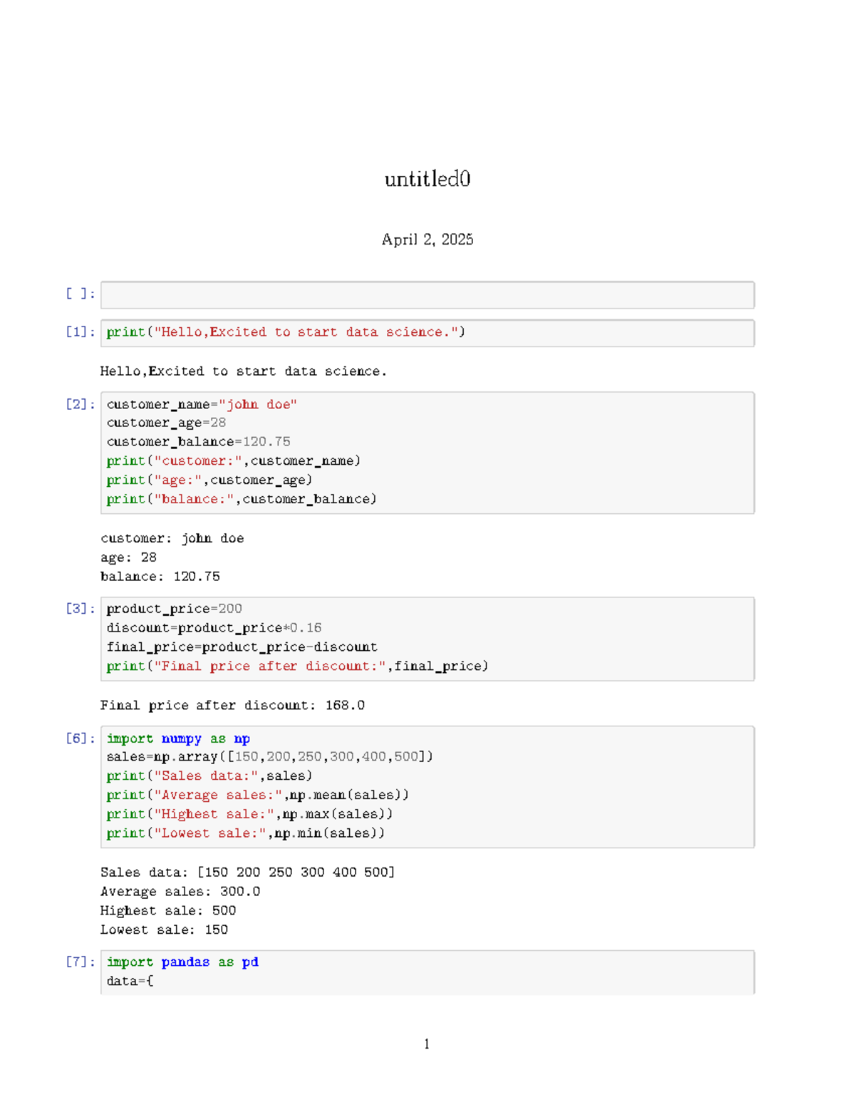 Data Science Practical - Week 3 (Course Code: DS101) - Studocu