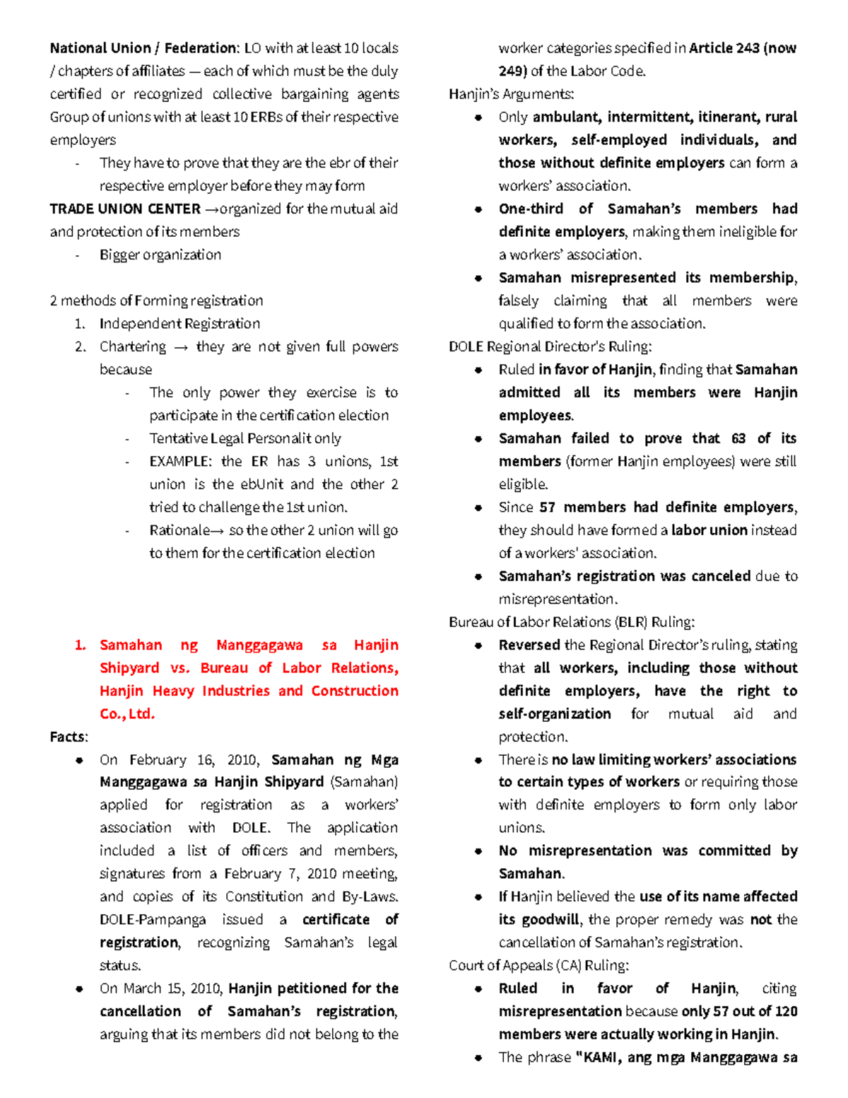 Simplified Labor Relations - National Union / Federation: LO with at ...