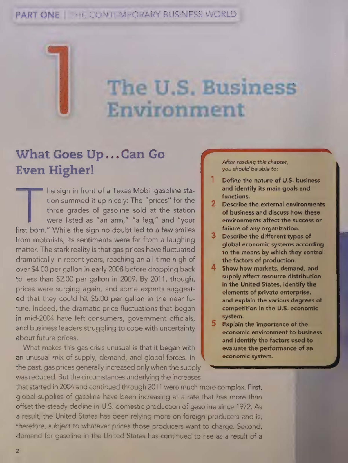 BUS 101: The U.S. Business Environment - Chapter 1 Overview - Studocu