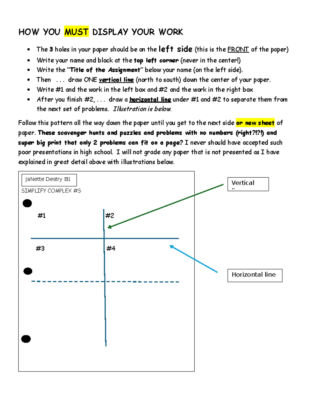 Guidelines for Properly Displaying Your Work - Studocu