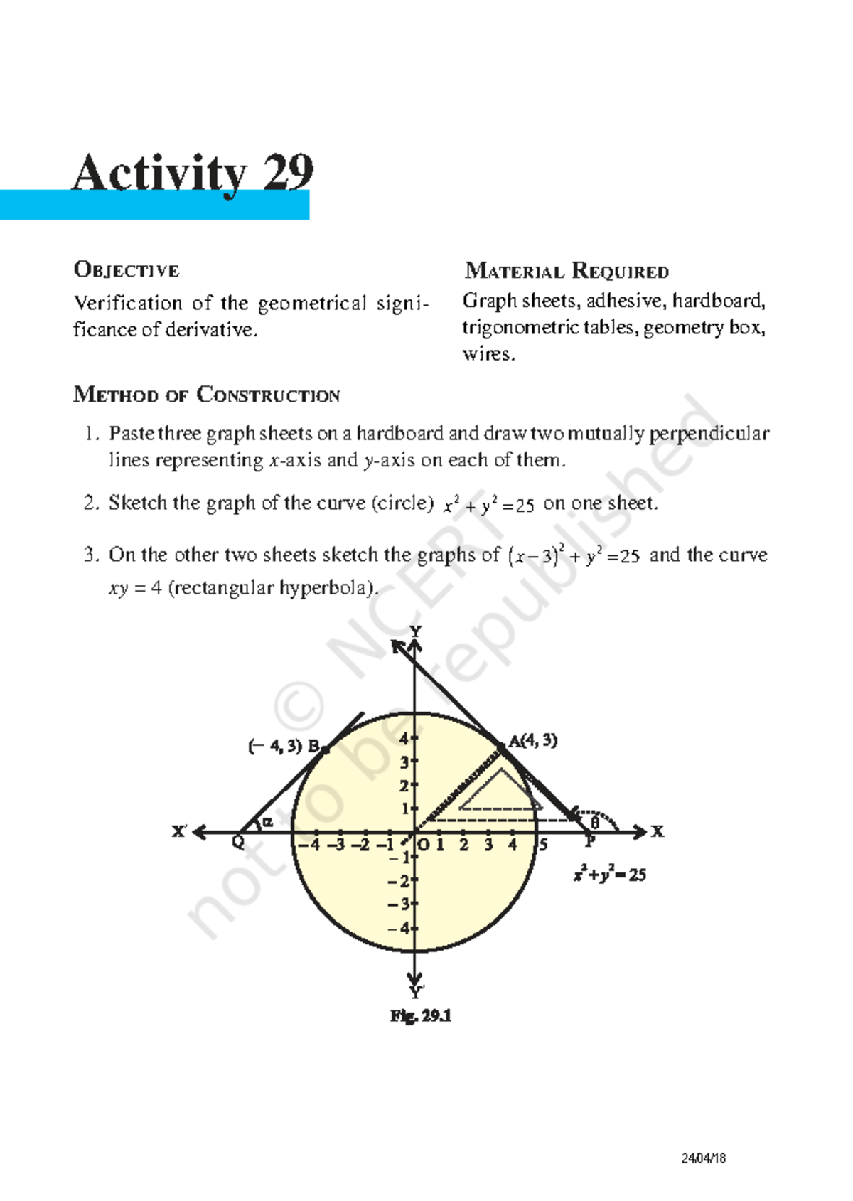 Activities 29 - Verification of Derivatives in Geometry - Studocu