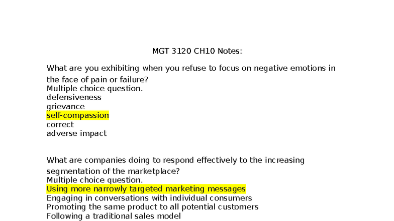 MGT 3120 Chapter 10 Study Notes: Understanding Change and Resistance ...
