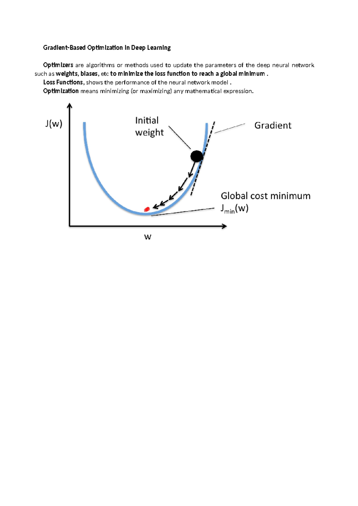 Gradient-Based Optimization Techniques in Deep Learning - Studocu