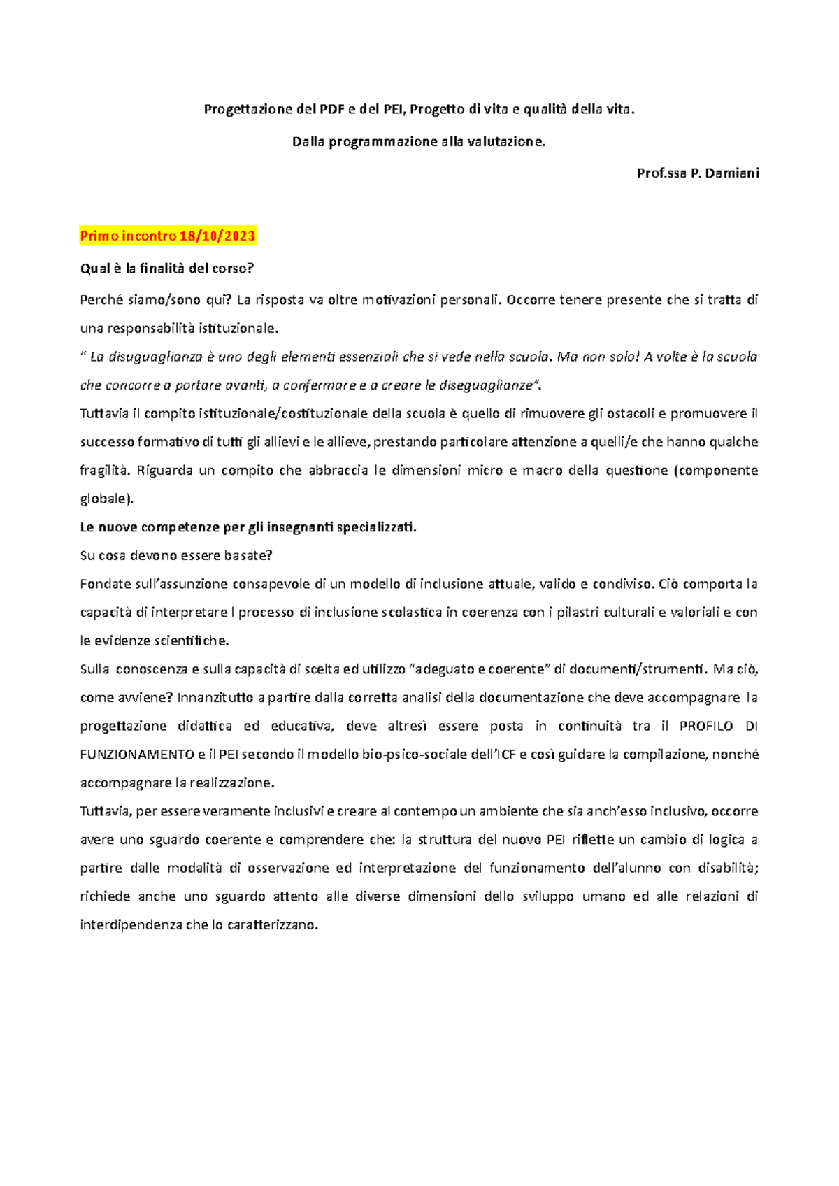 Progetto Individuale e Inclusione: PDF e PEI nella Didattica Inclusiva ...