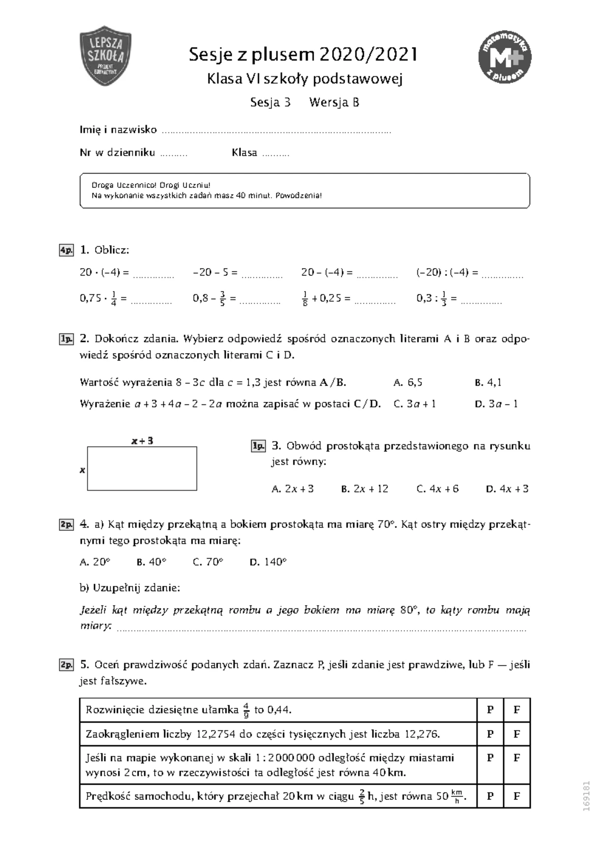 ćwiczenia Zaokrąglanie Liczb Klasa 5 Sprawdzian www.studocu.com
