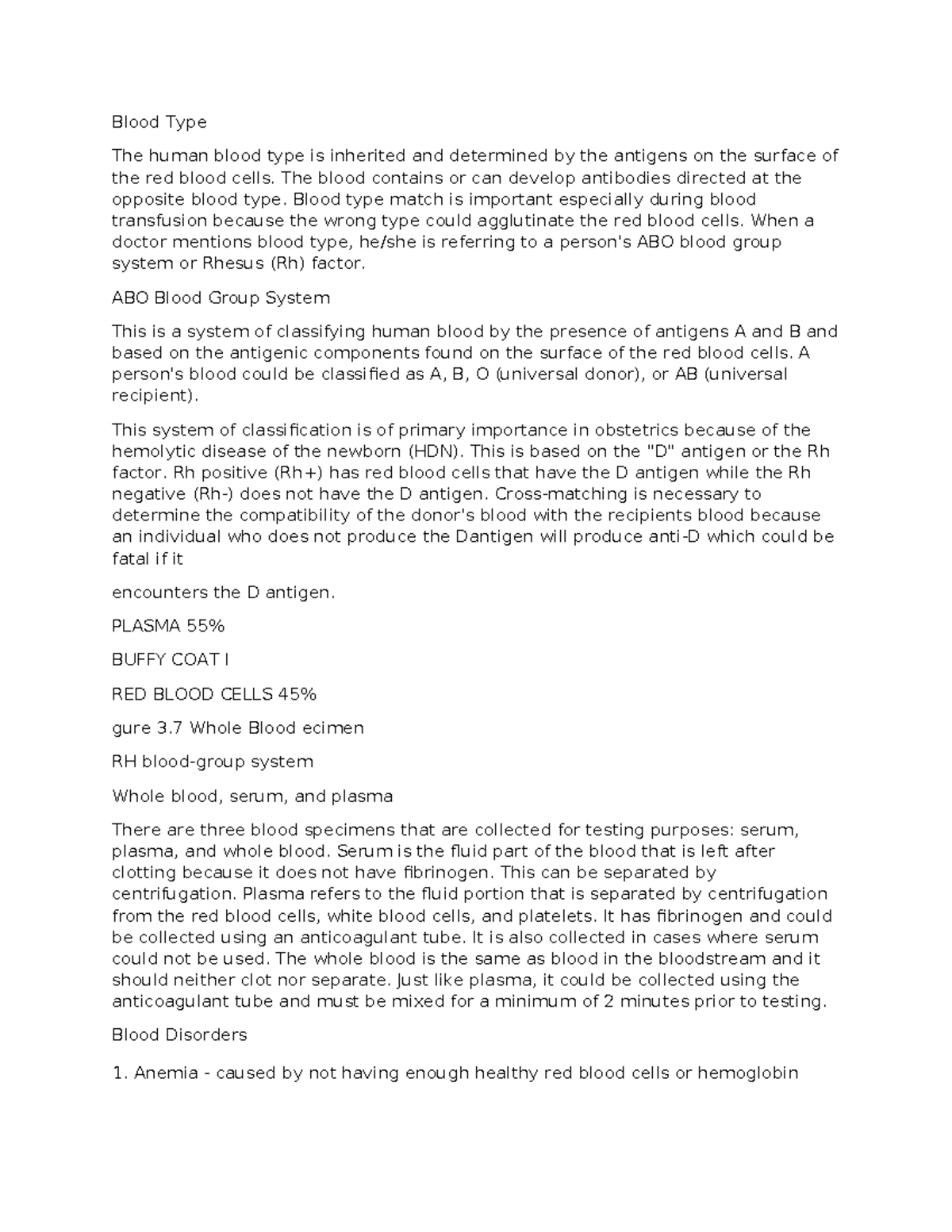 Week 3 MT102 - Blood Types and Hemostasis Lecture Notes - Studocu