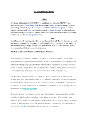 IOT 101: Comprehensive Notes on Internet of Things (IoT) Concepts - Studocu
