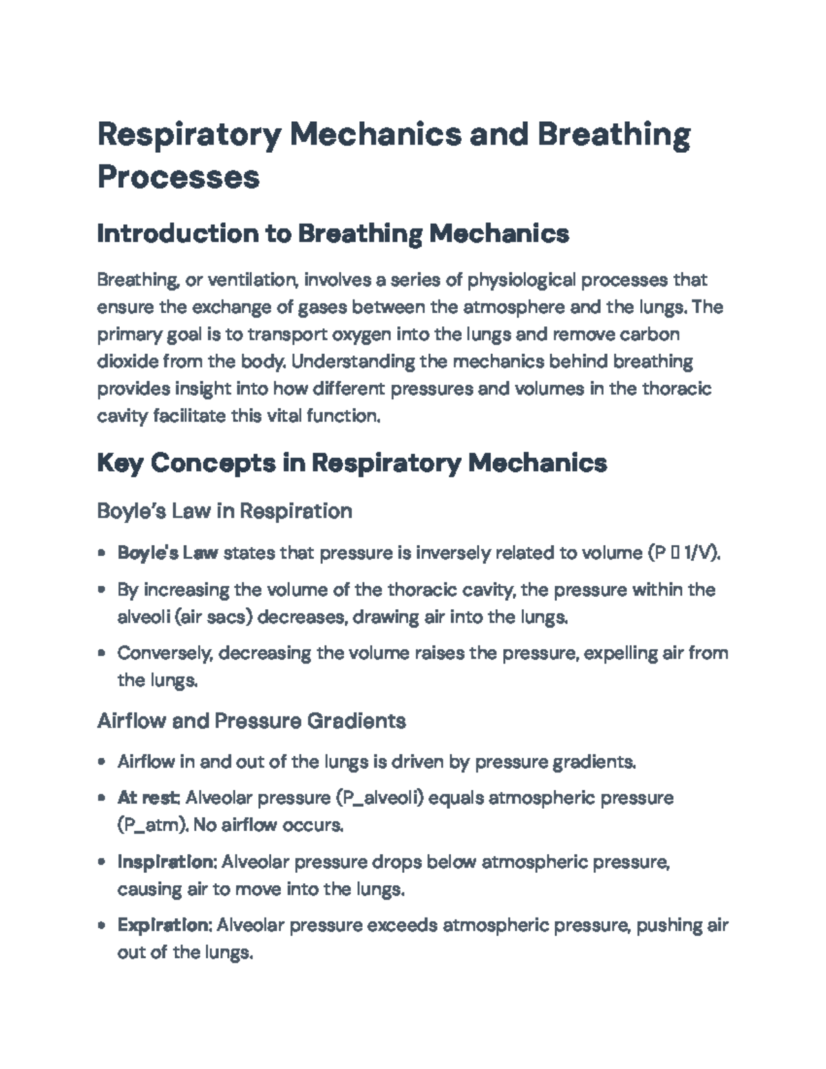 Respiratory Mechanics: Understanding Breathing Processes and Regulation ...