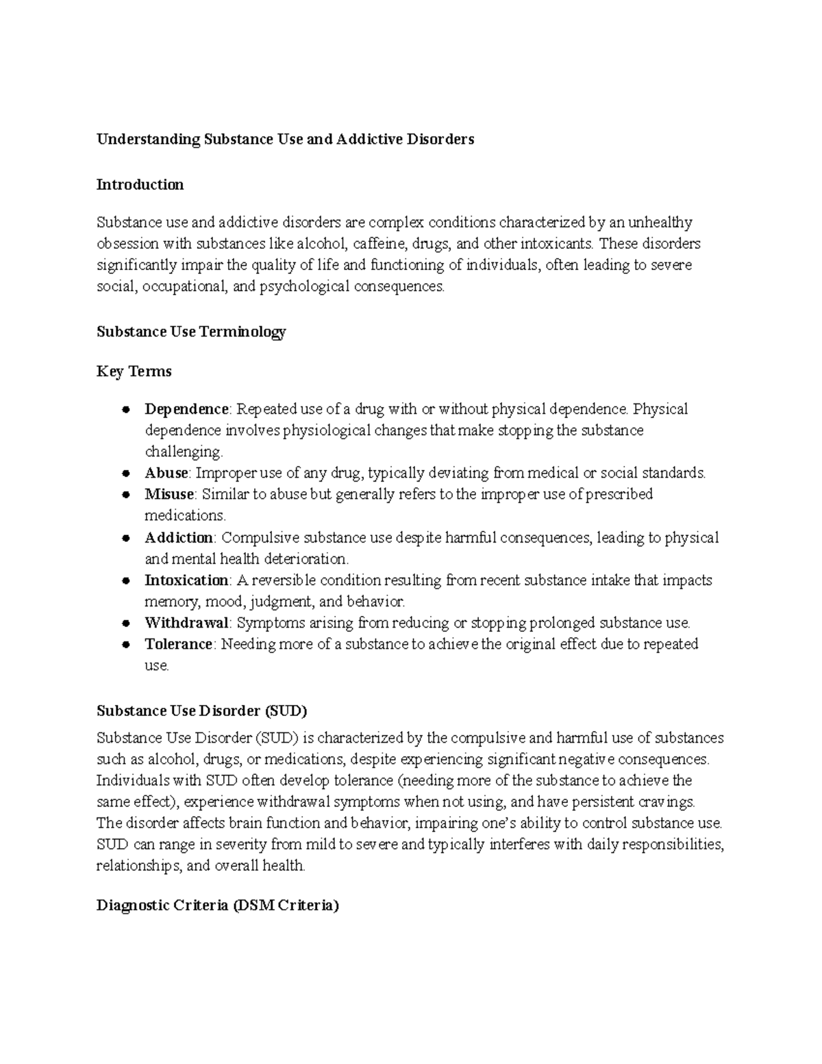 Understanding Substance Use Disorders: Definitions and Recovery Stages ...