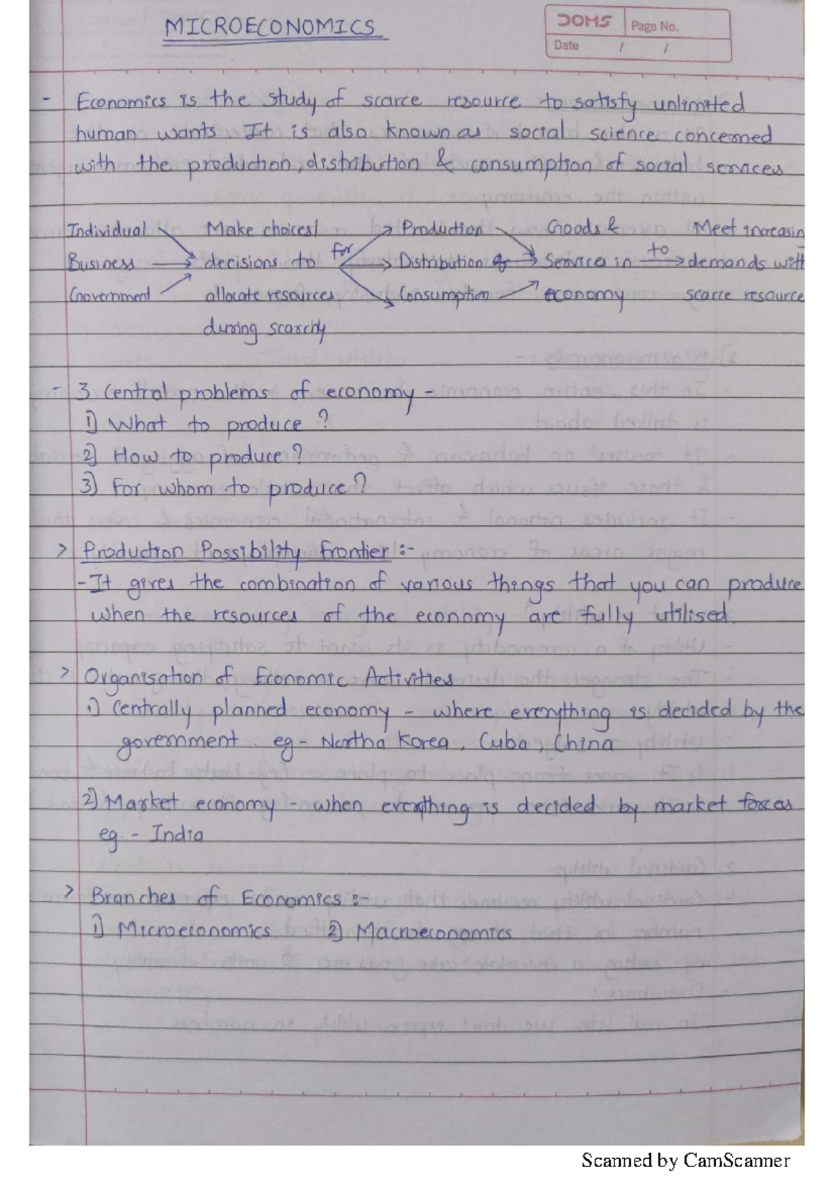 B.Economics Lecture Notes: Key Concepts in Micro and Macro Economics ...