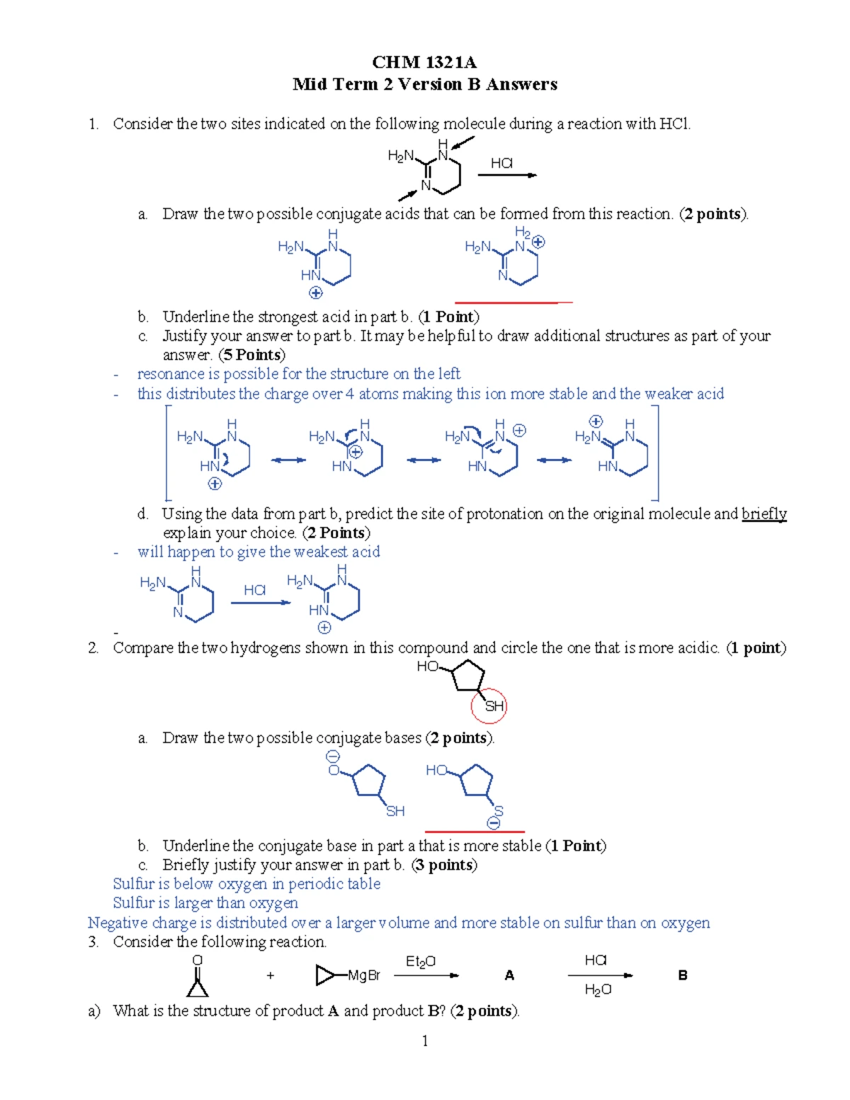 CHM1321 C: Organic Chemistry I Final Exam - April 2017 - Studocu