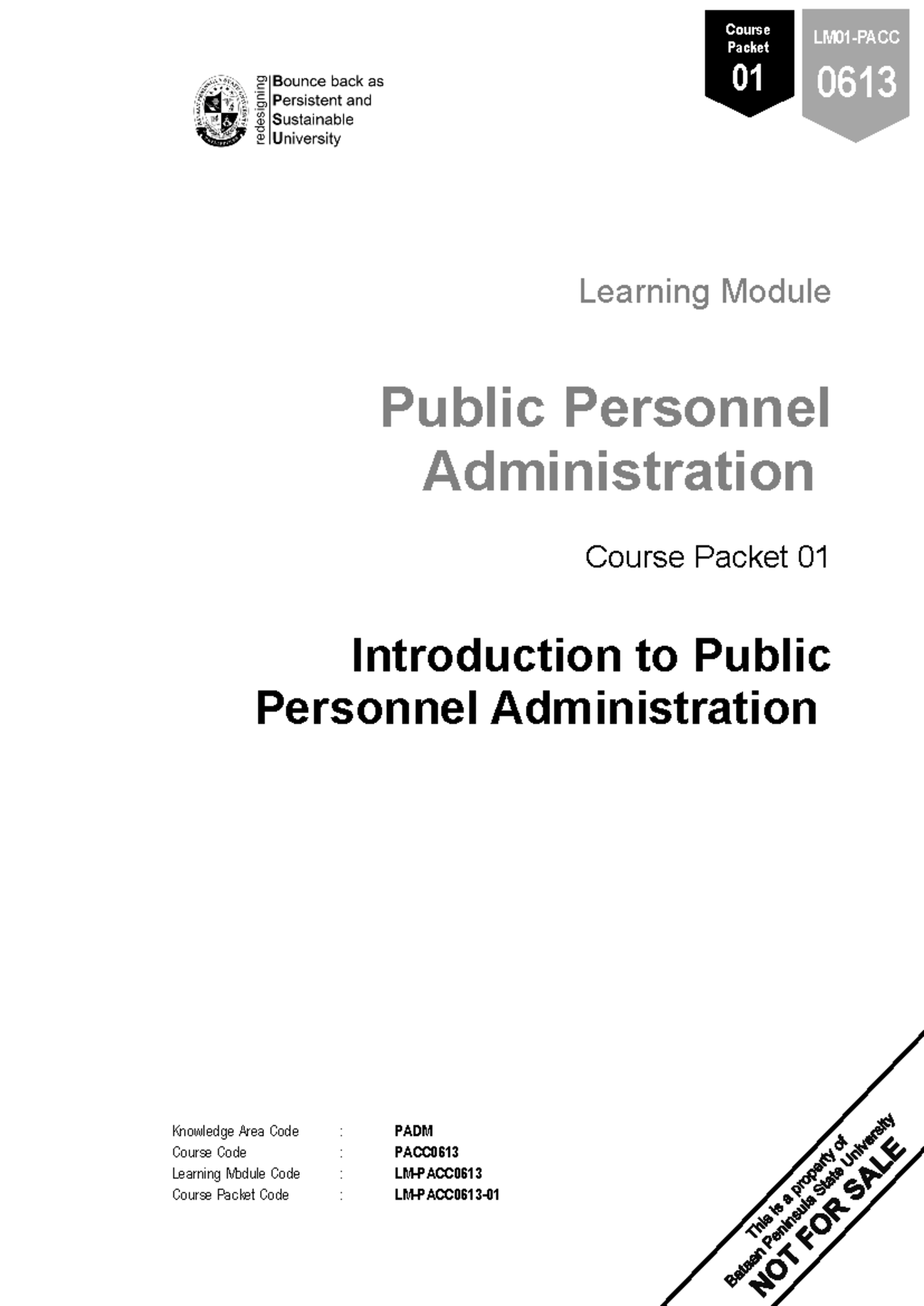 PACC 0613 - Learning Packet 1 - LM01-PACC 0613 Packet 01 Learning ...