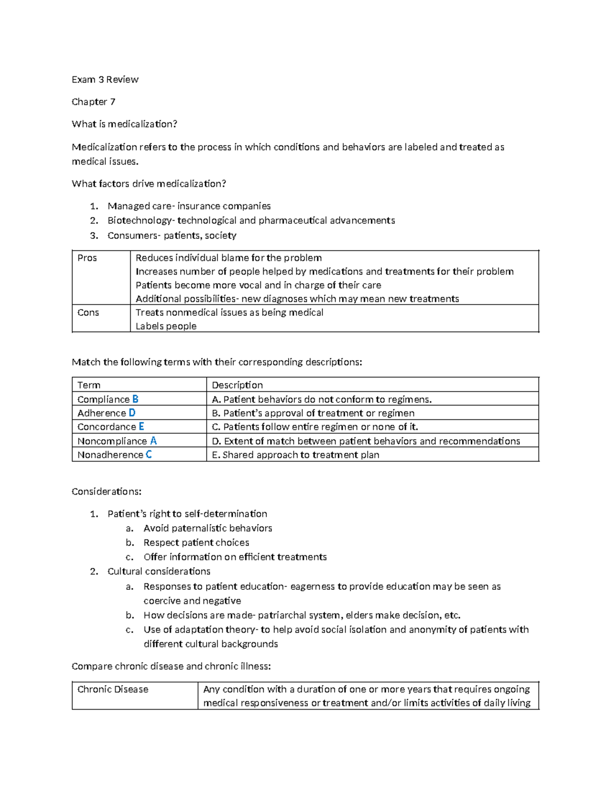 Exam 3 Review Handout - n/a - Exam 3 Review Chapter 7 What is ...
