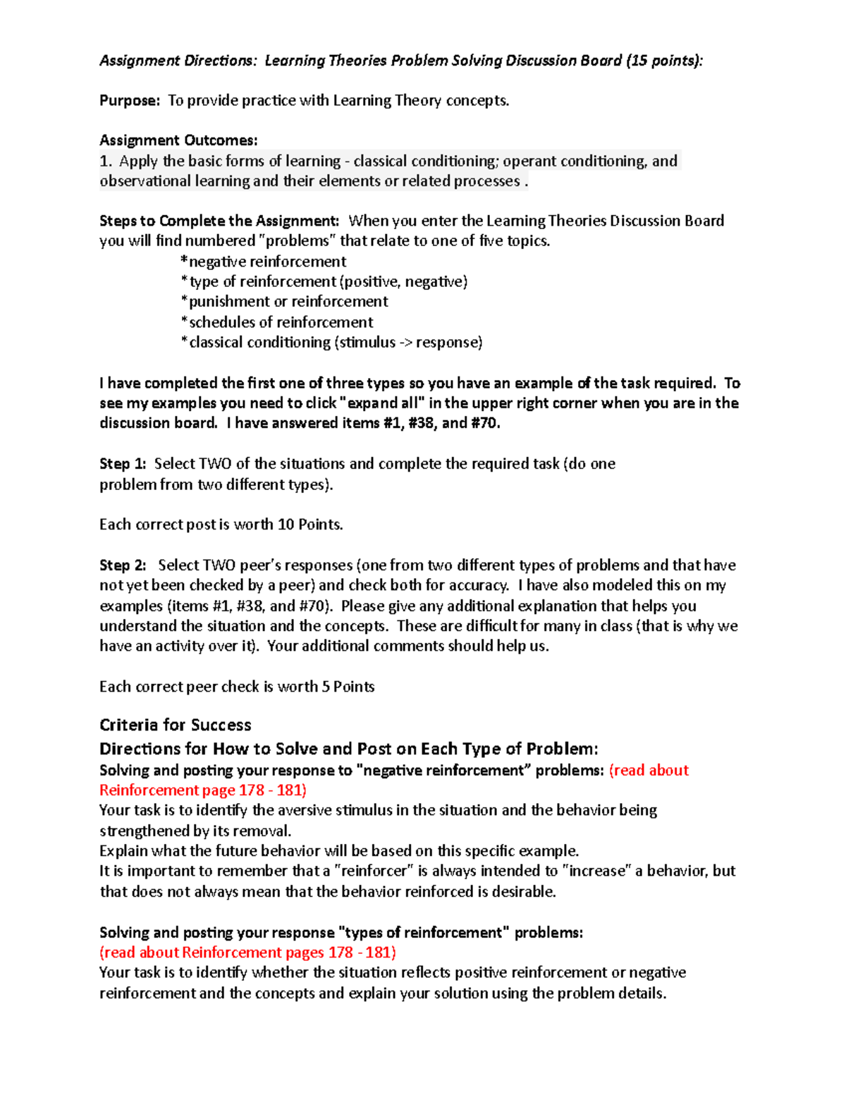 Sum 22 Printable Directions for Learning Theory DB directions ...