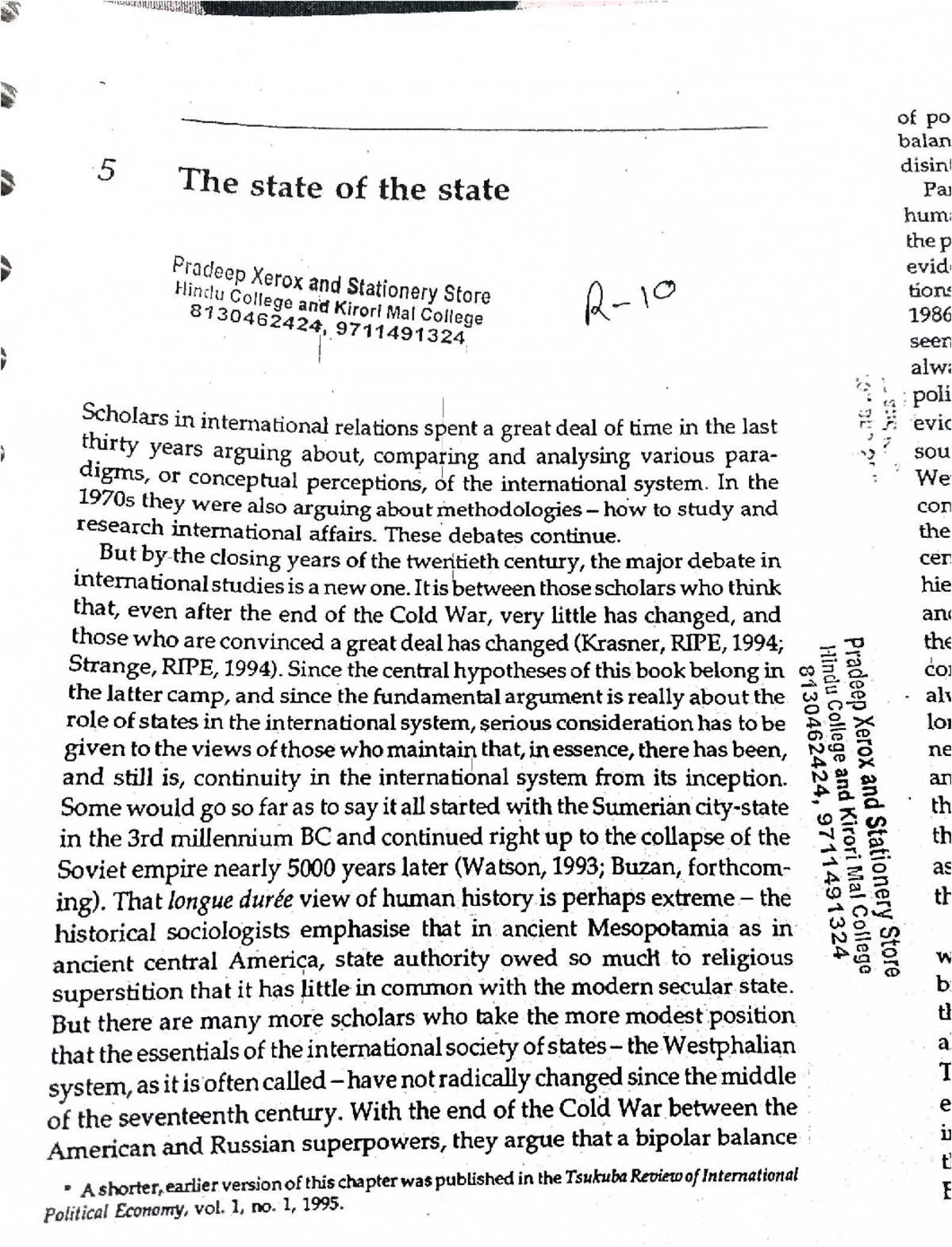 The State of the State: Analyzing International Relations and Change ...