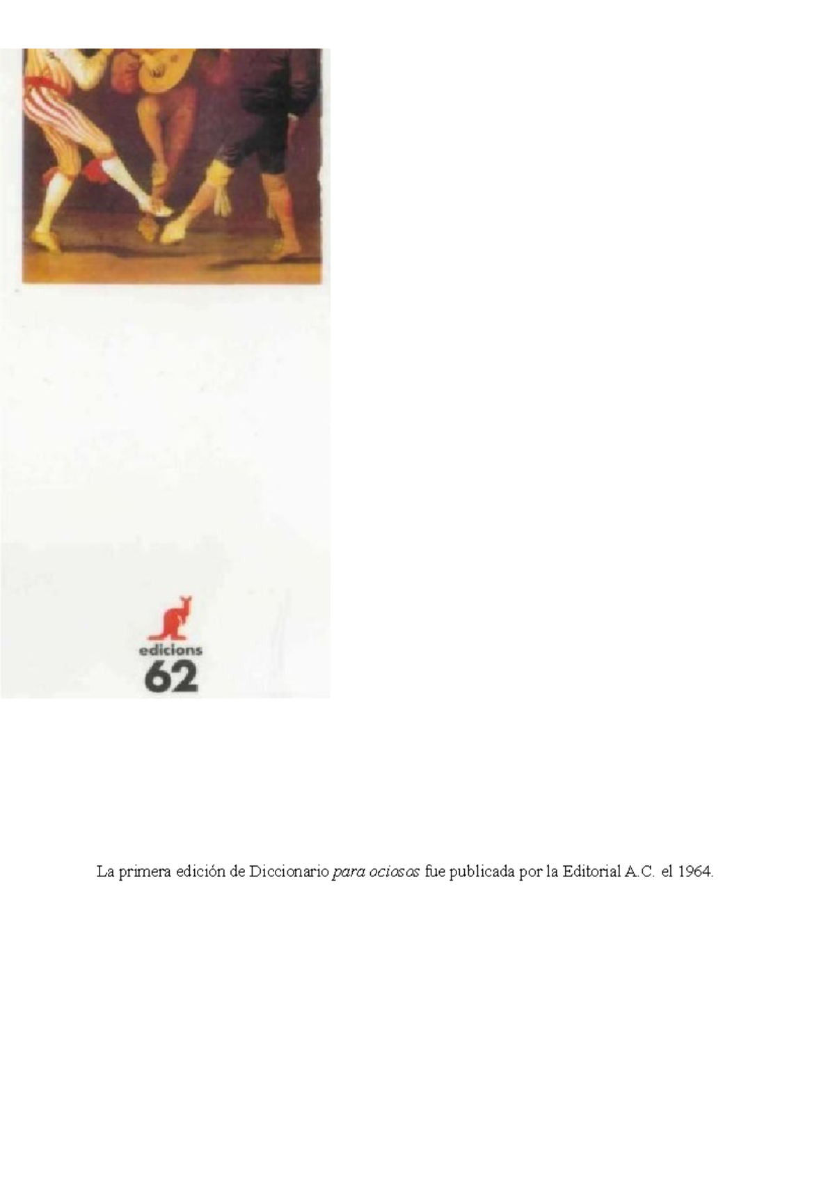 Joan Fuster - Diccionari per a ociosos (1964) - Análisis y Reflexiones - Document Preview
