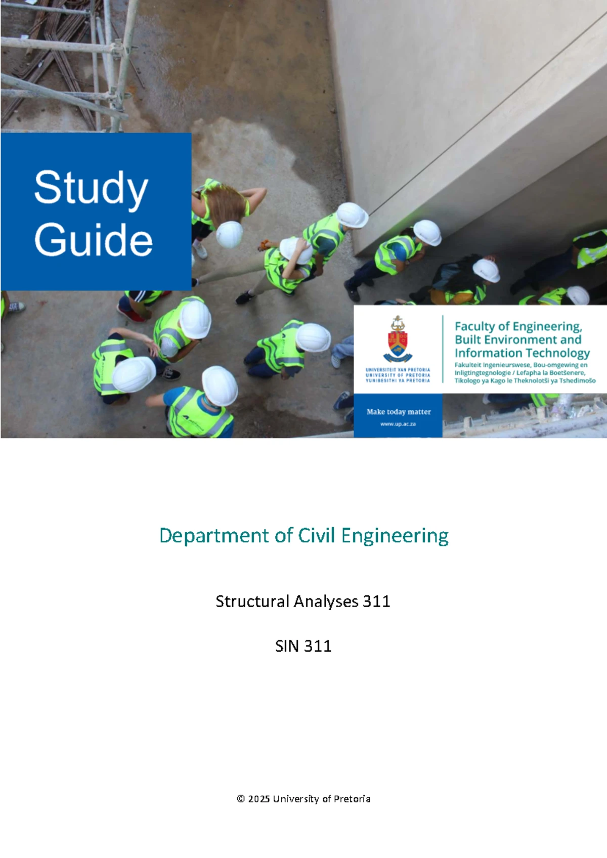 SIN 311 Structural Analysis Second Semester Test 2025 - Full Marks 68 ...