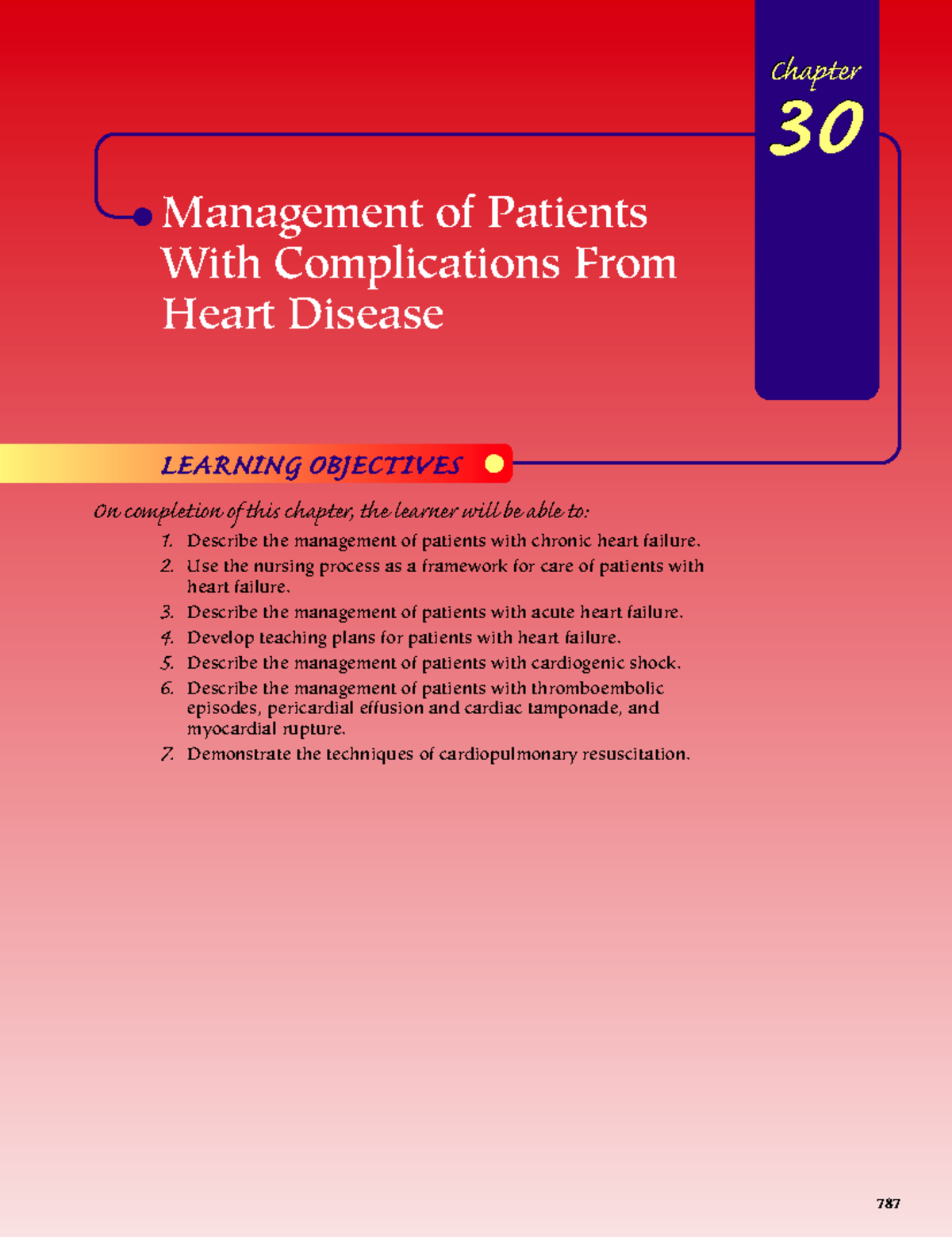 Chapter 30: Management of Patients with Heart Disease Complications ...