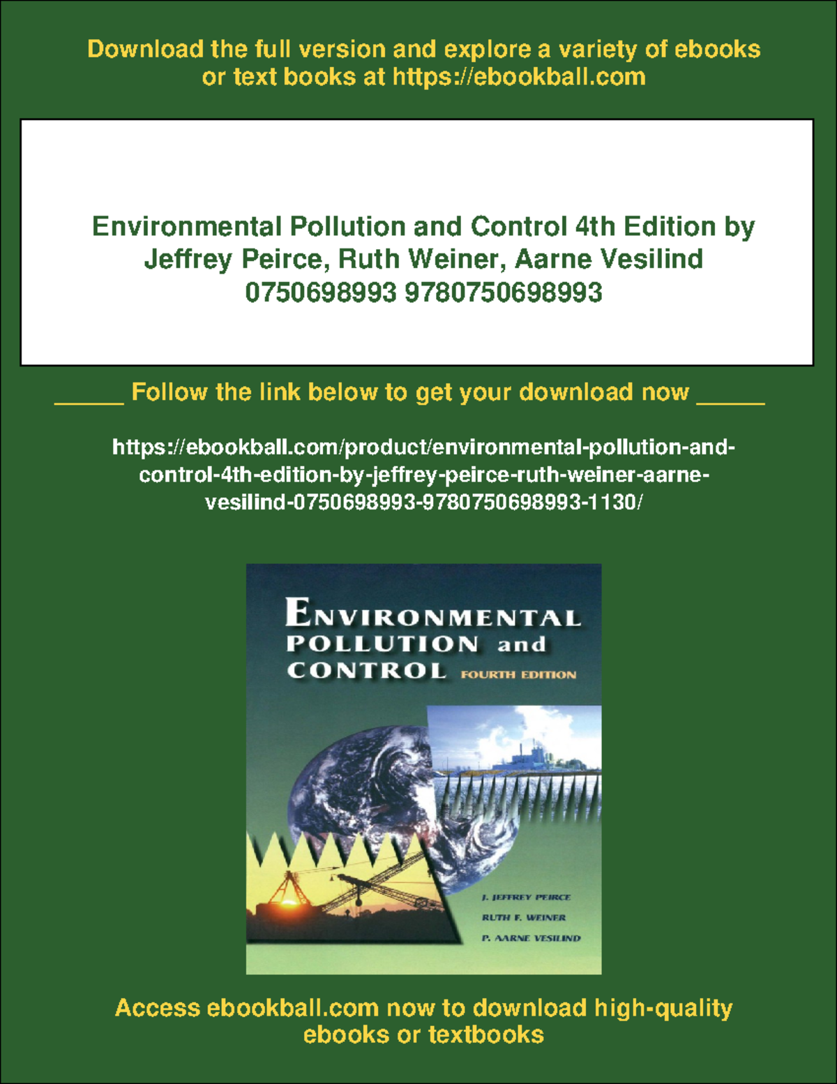 Environmental Pollution and Control (4th Ed) - J. Peirce, R. Weiner ...