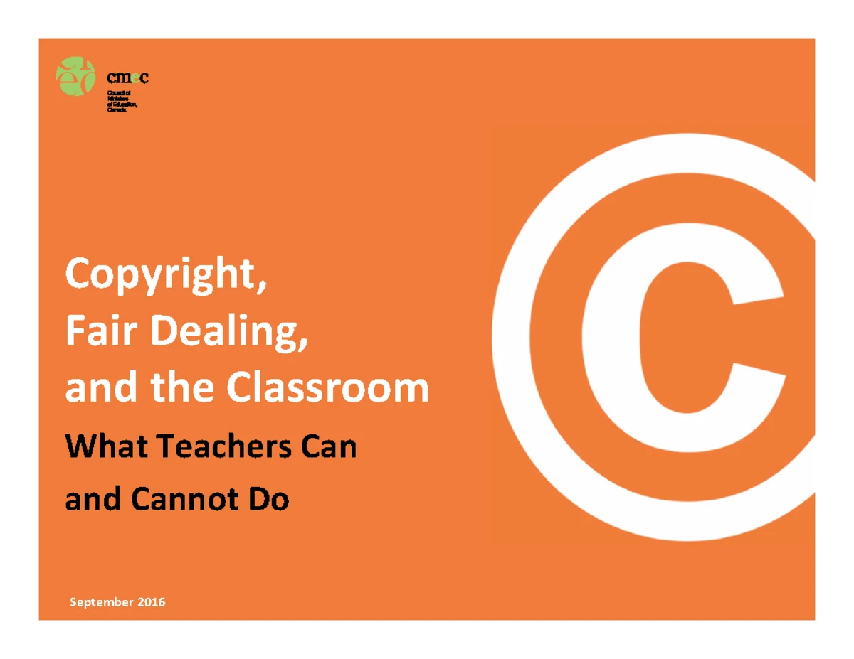 Copyright Use Guidelines for Educators in the Education Sector - Studocu