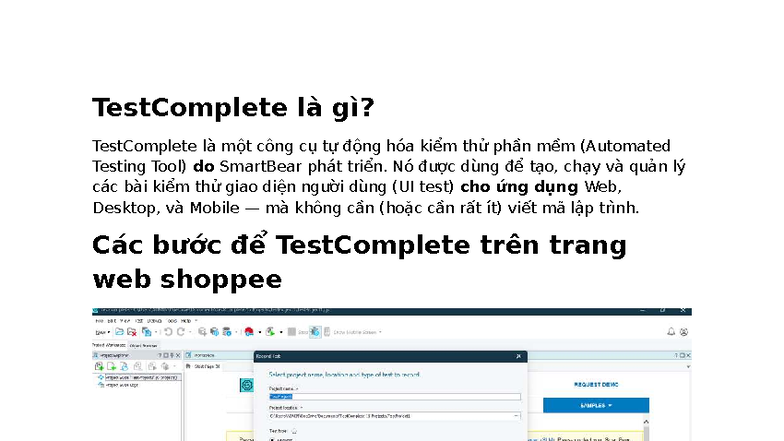Test Test Complete - cho minh tai - TestComplete là gì? TestComplete là ...