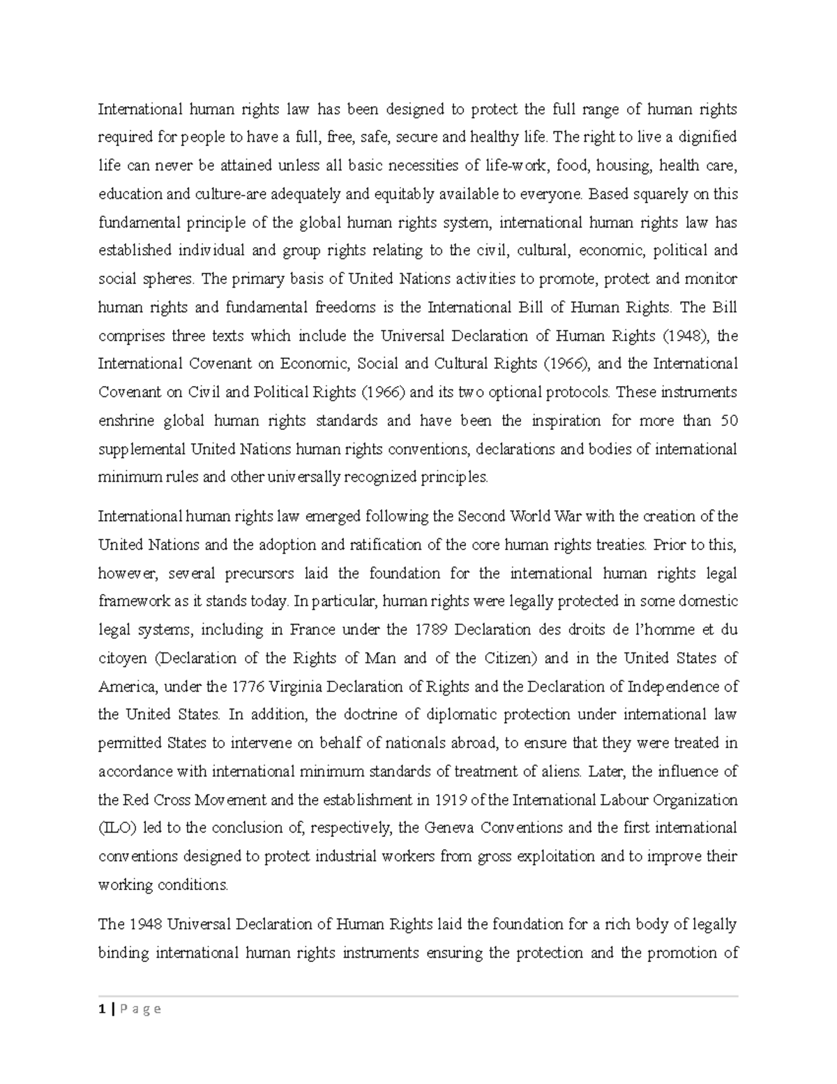 International Human Rights Instruments: Overview and Analysis - Studocu