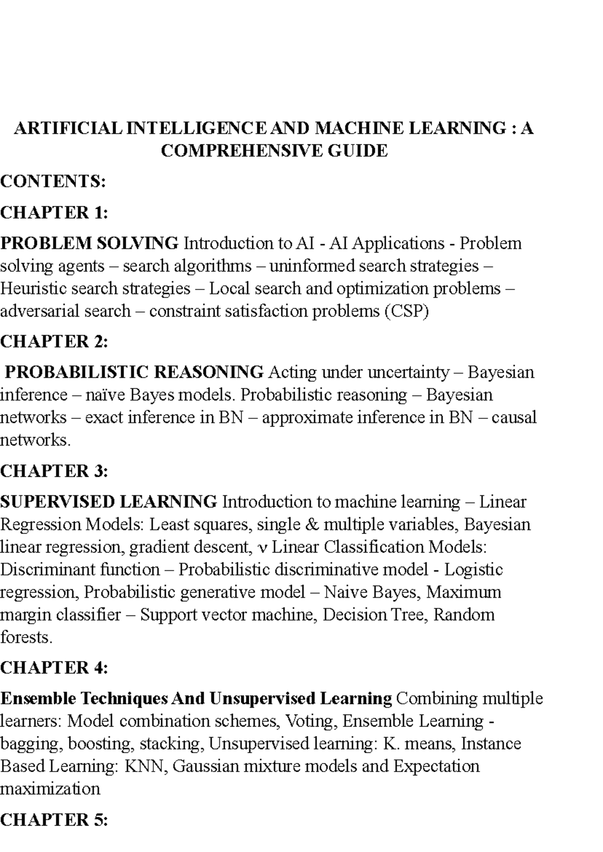 AI notes - ARTIFICIAL INTELLIGENCE AND MACHINE LEARNING : A ...