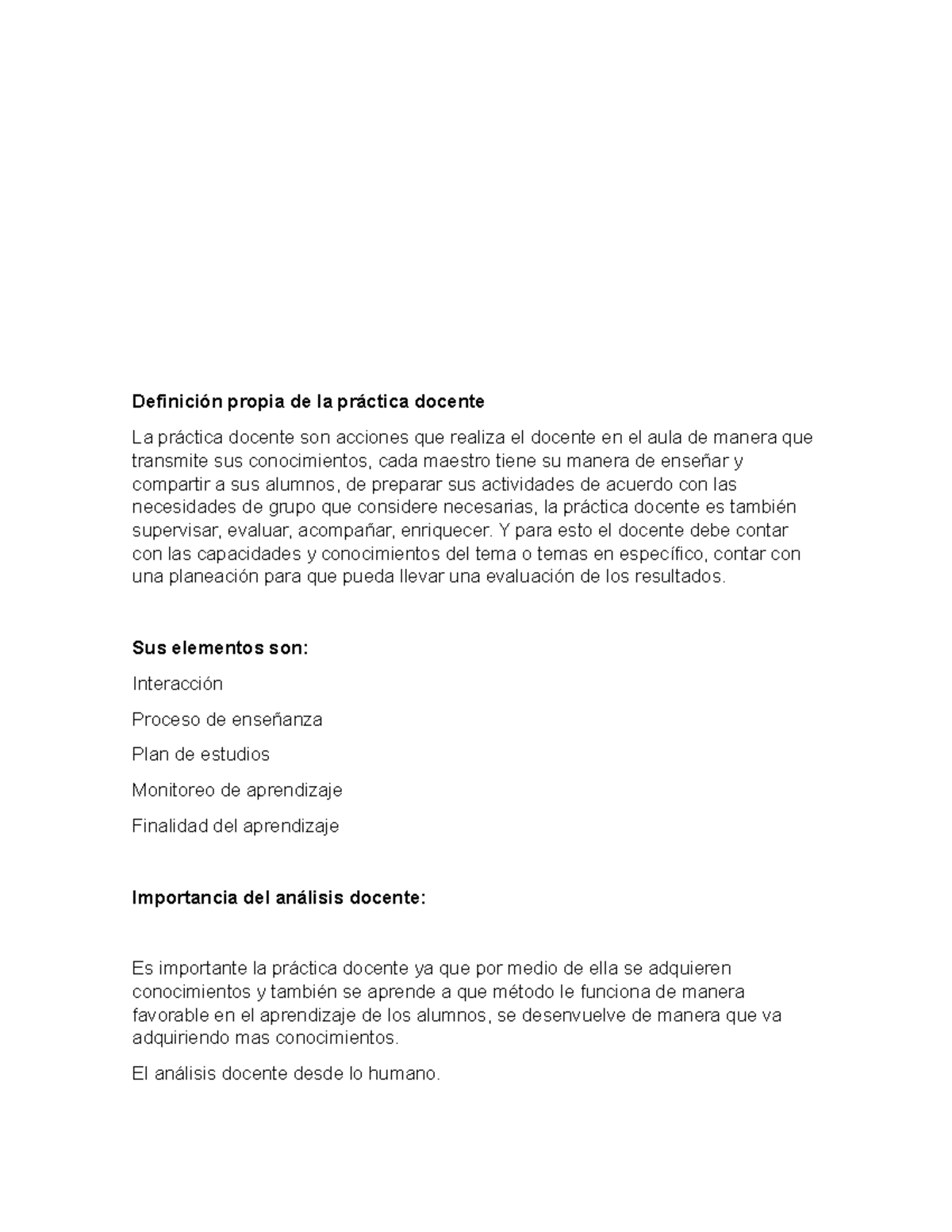 Análisis de la Práctica Docente: Reflexiones y Métodos (R1 U1) - Studocu