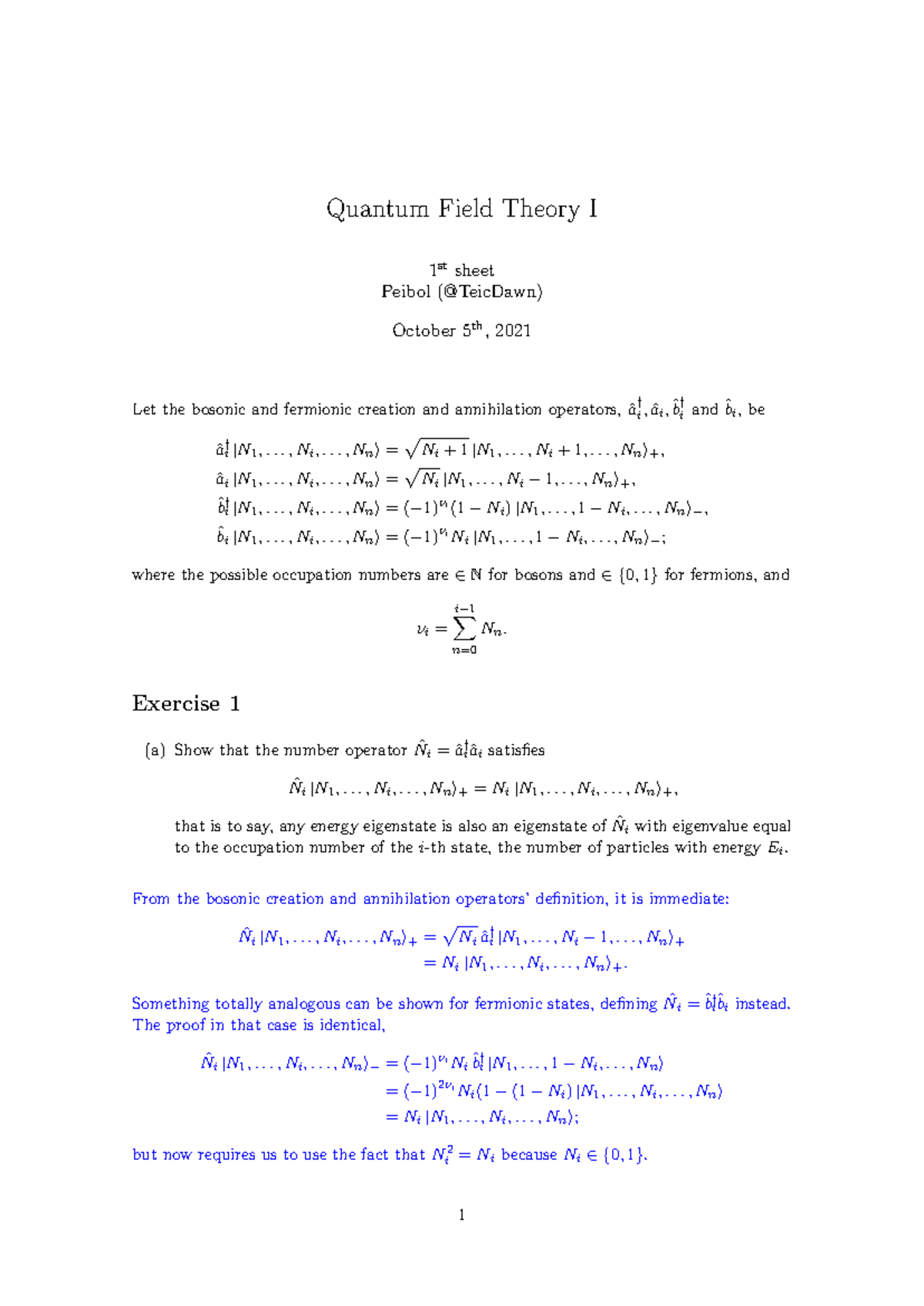 FísAv-QFT1-1st Lecture Notes on Quantum Field Theory - Studocu