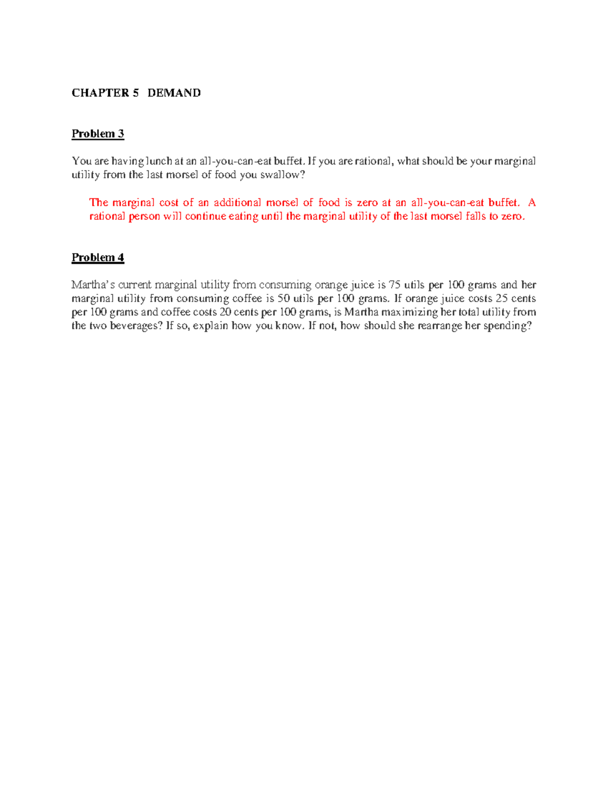 Demand Revision Exercise Solutions (ECON 101) - Studocu