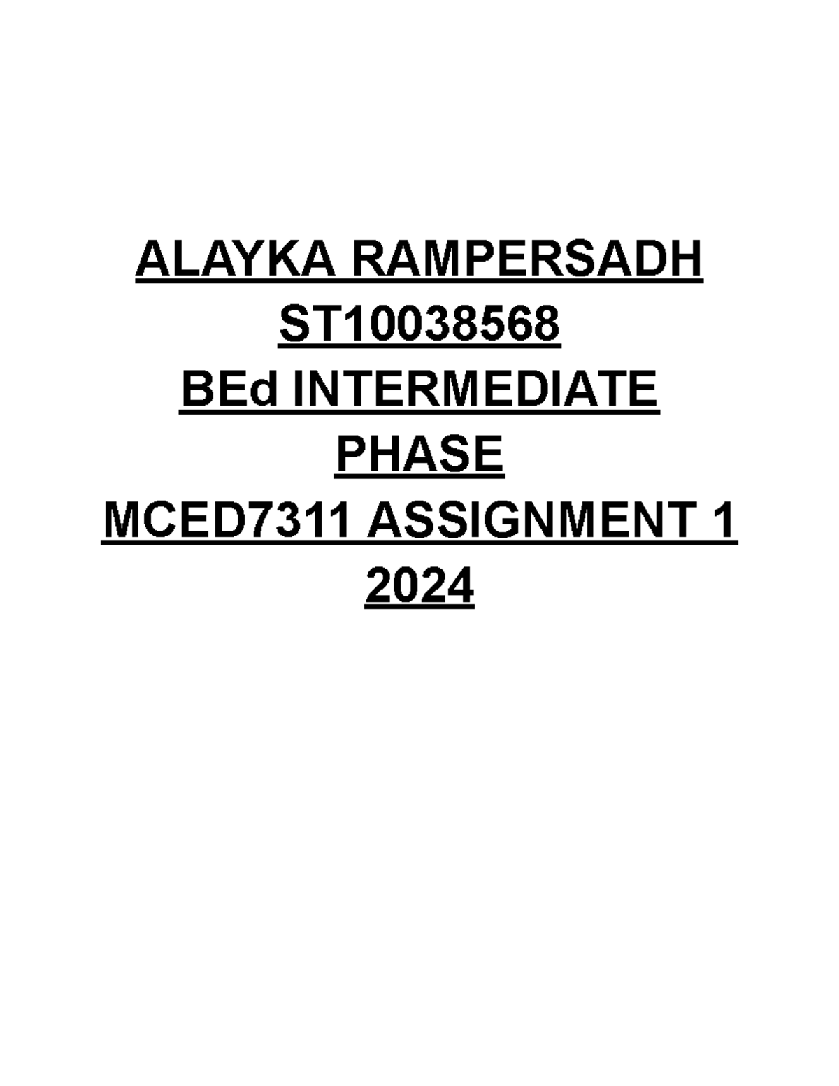 MCED7311 Assignment 1: Exploring LGBTQ Identities in Education - Studocu