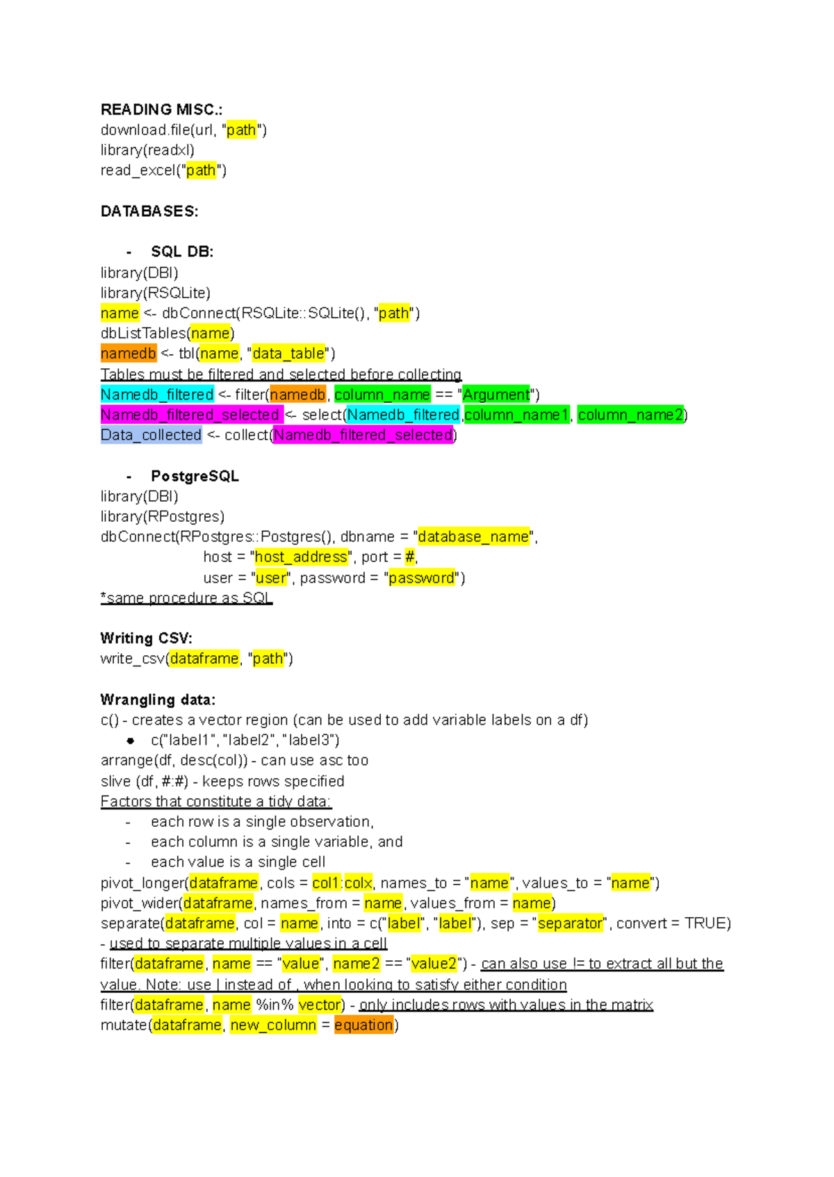 MT1 Data Wrangling & Visualization Techniques Notes - Studocu