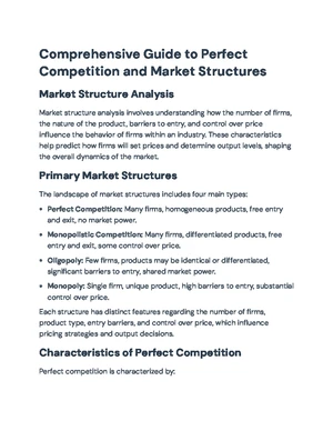 Perfect Competition - Study Notes & Assignments - Studocu