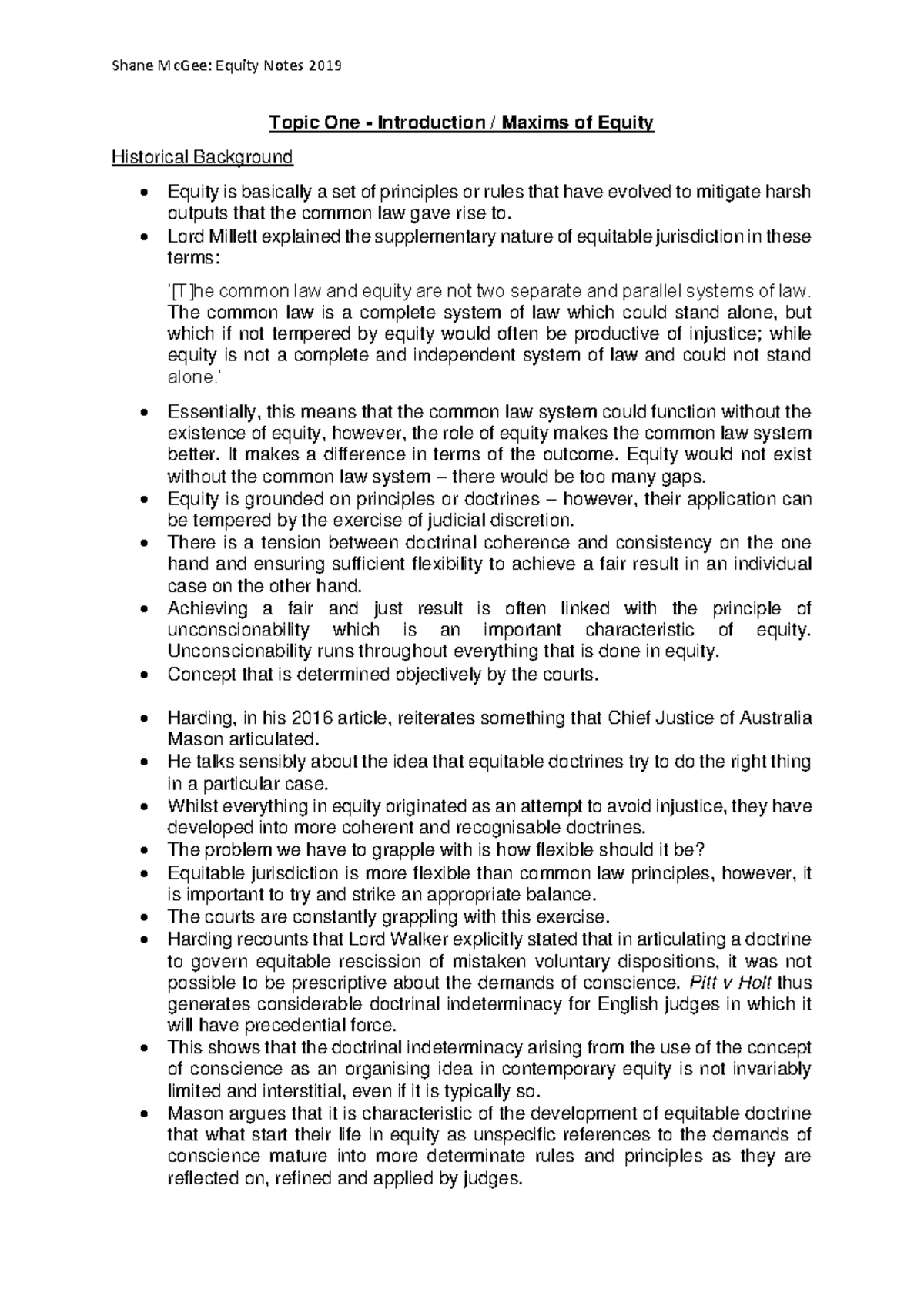 Equity Seminar Reading List - Hilary Term 2025 (LAW-EQU 101) - Studocu
