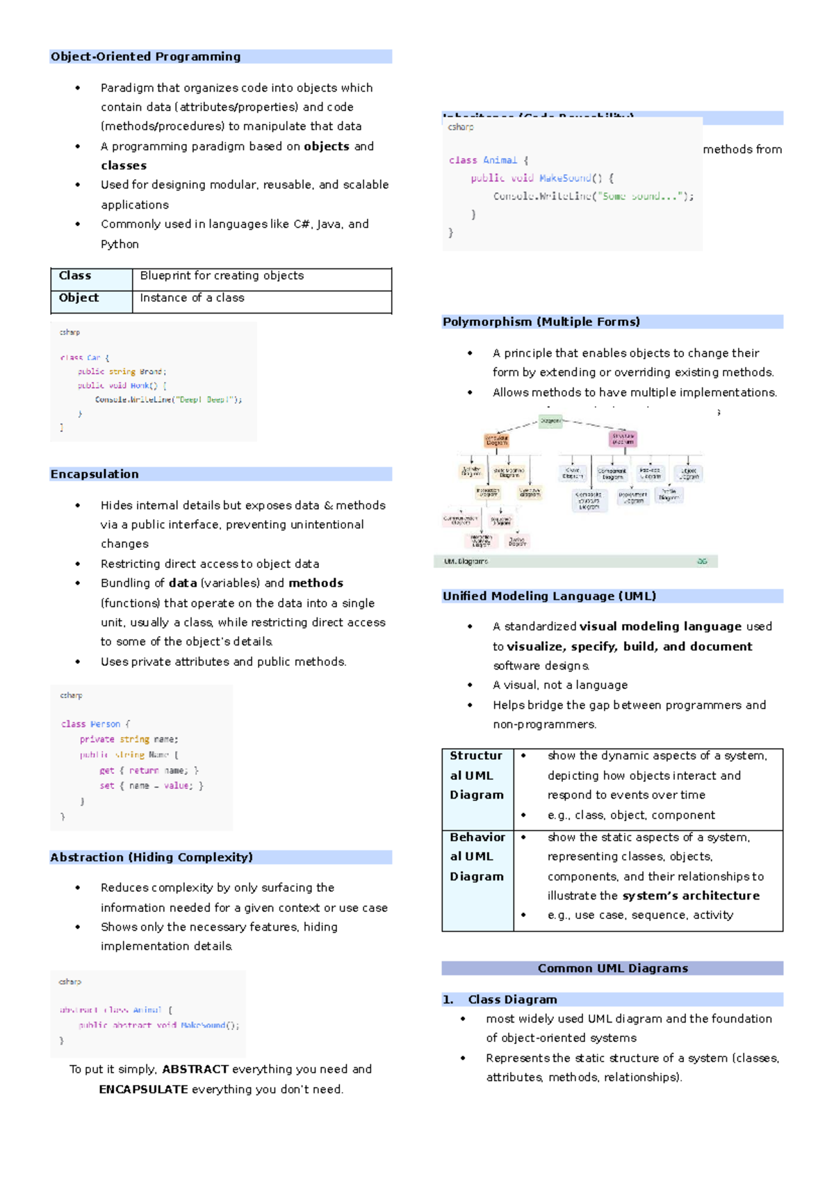OOP Introduction: Understanding Programming Paradigms and UML Diagrams ...
