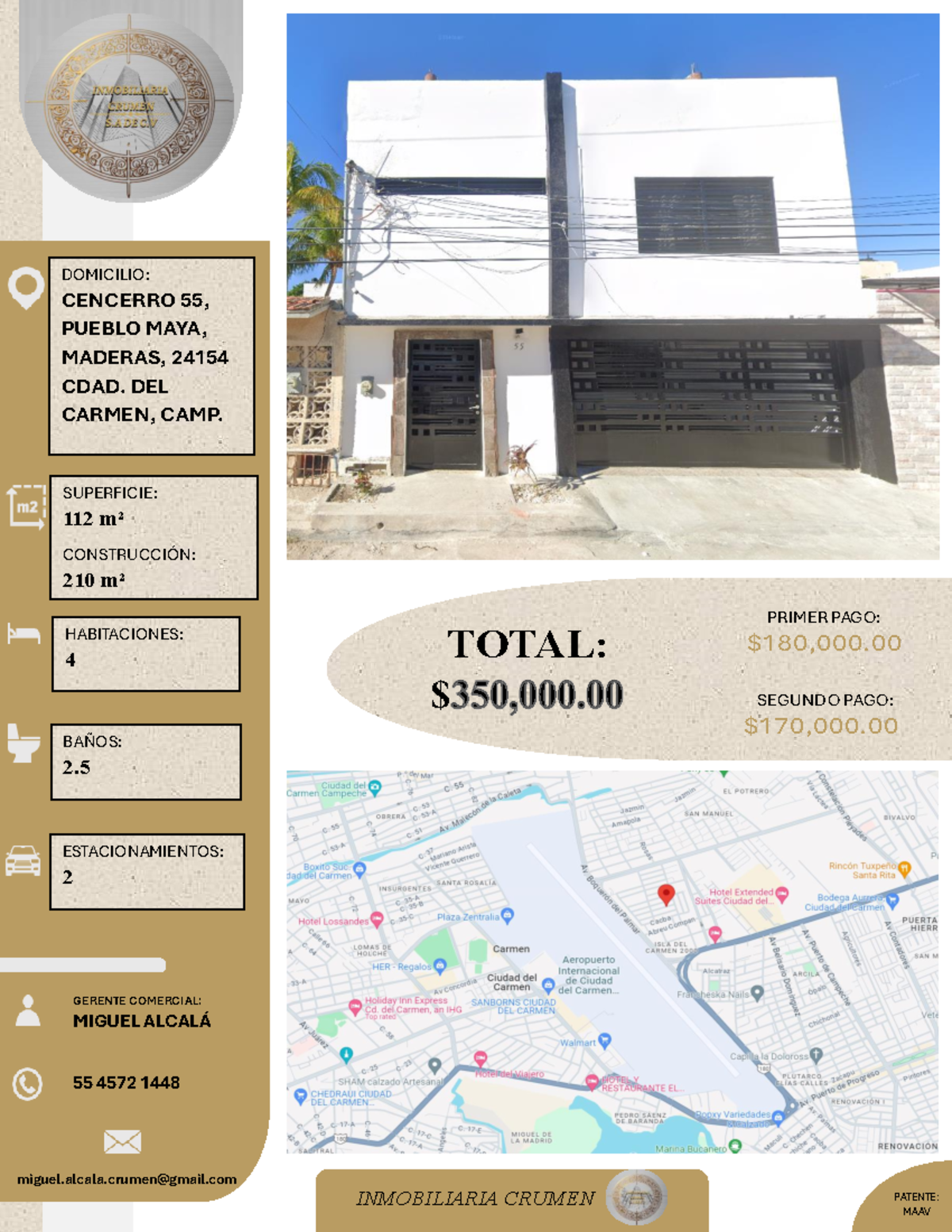 - Campeche, Cencerro 55, CDAD DEL Carmen - PATENTE: MAAV INMOBILIARIA ...