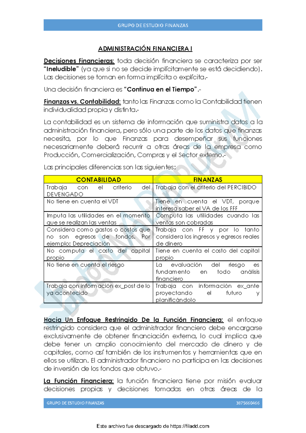 Apuntes de Clase: Finanzas 3875660466 - Administración Financiera I - Document Preview