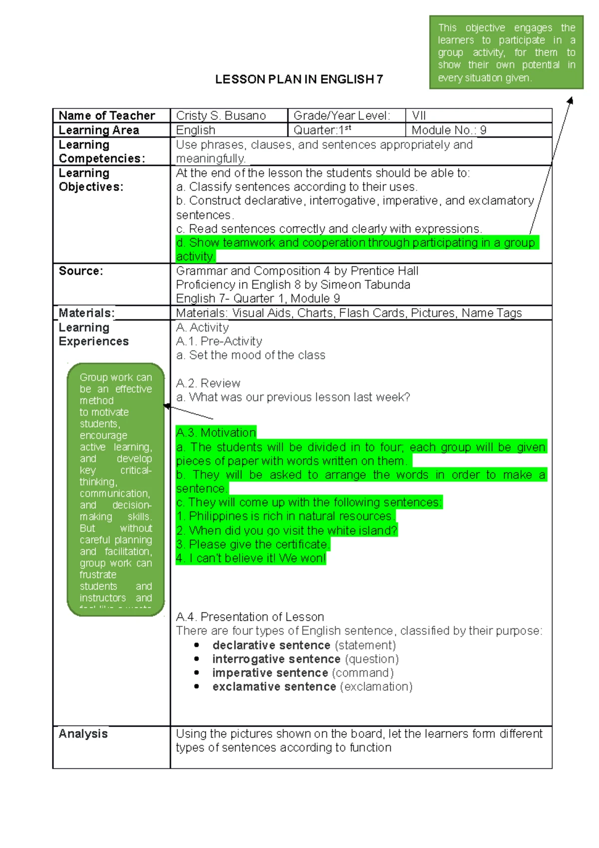 Lesson Plan - Grade 9 - Understanding Bias and Prejudice - Studocu