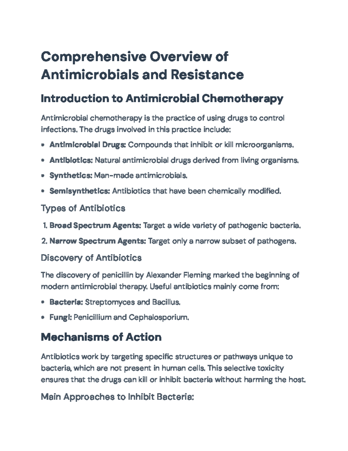 Comprehensive Overview of Antimicrobials and Resistance in Therapy ...