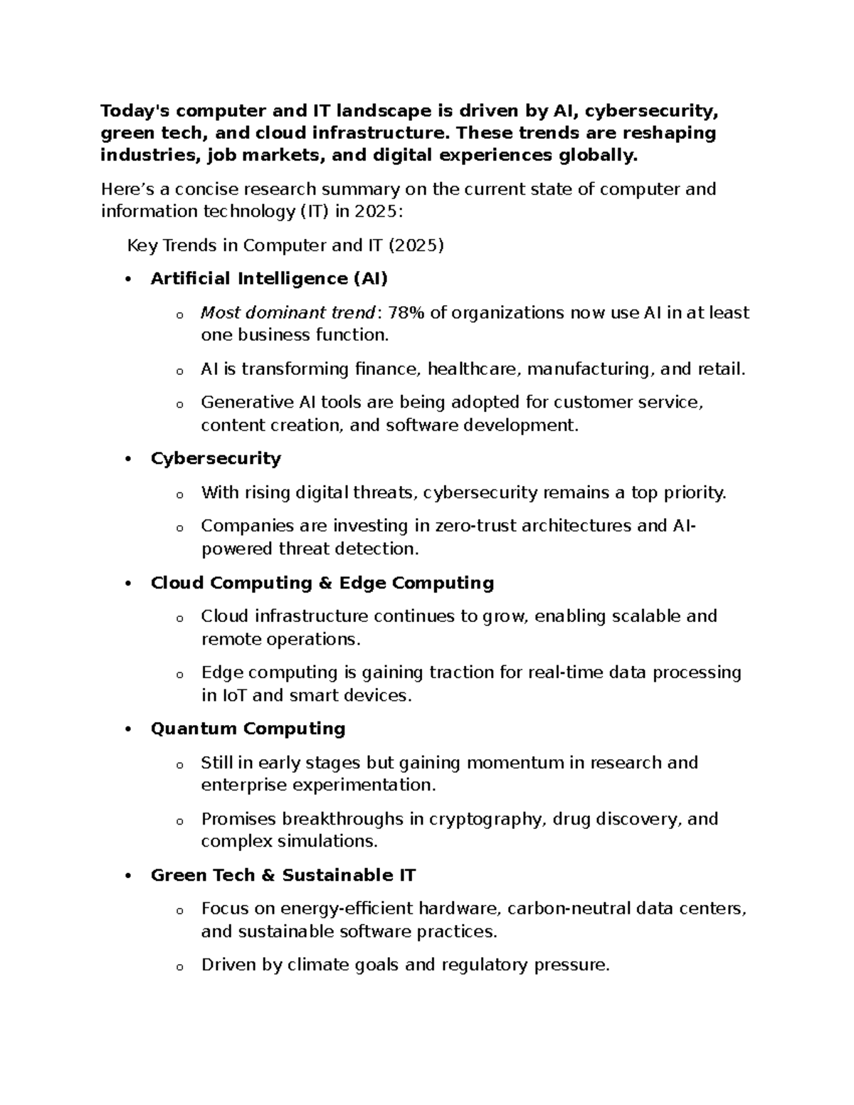 Accelerator for startups in AI, cybersecurity, and green technologies