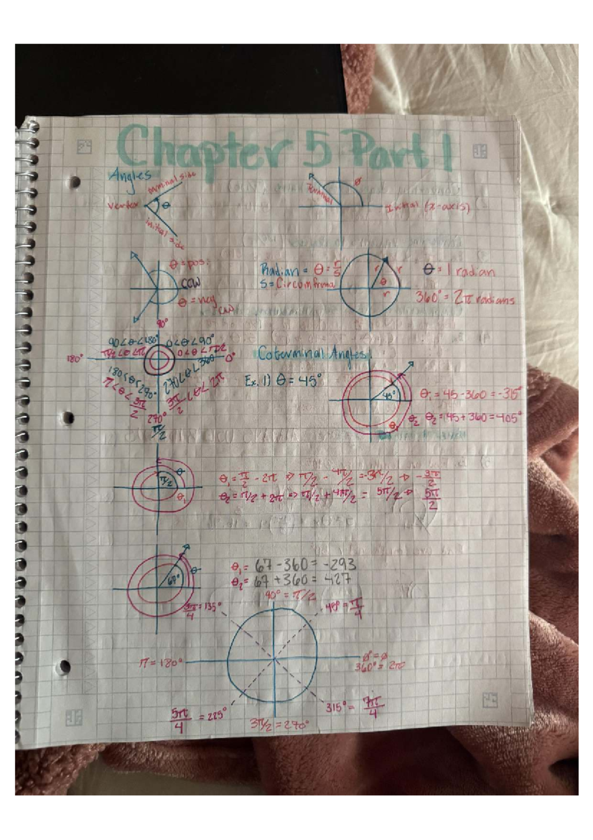 Chapter 5: Angles, Radians, and Trigonometric Functions - Studocu
